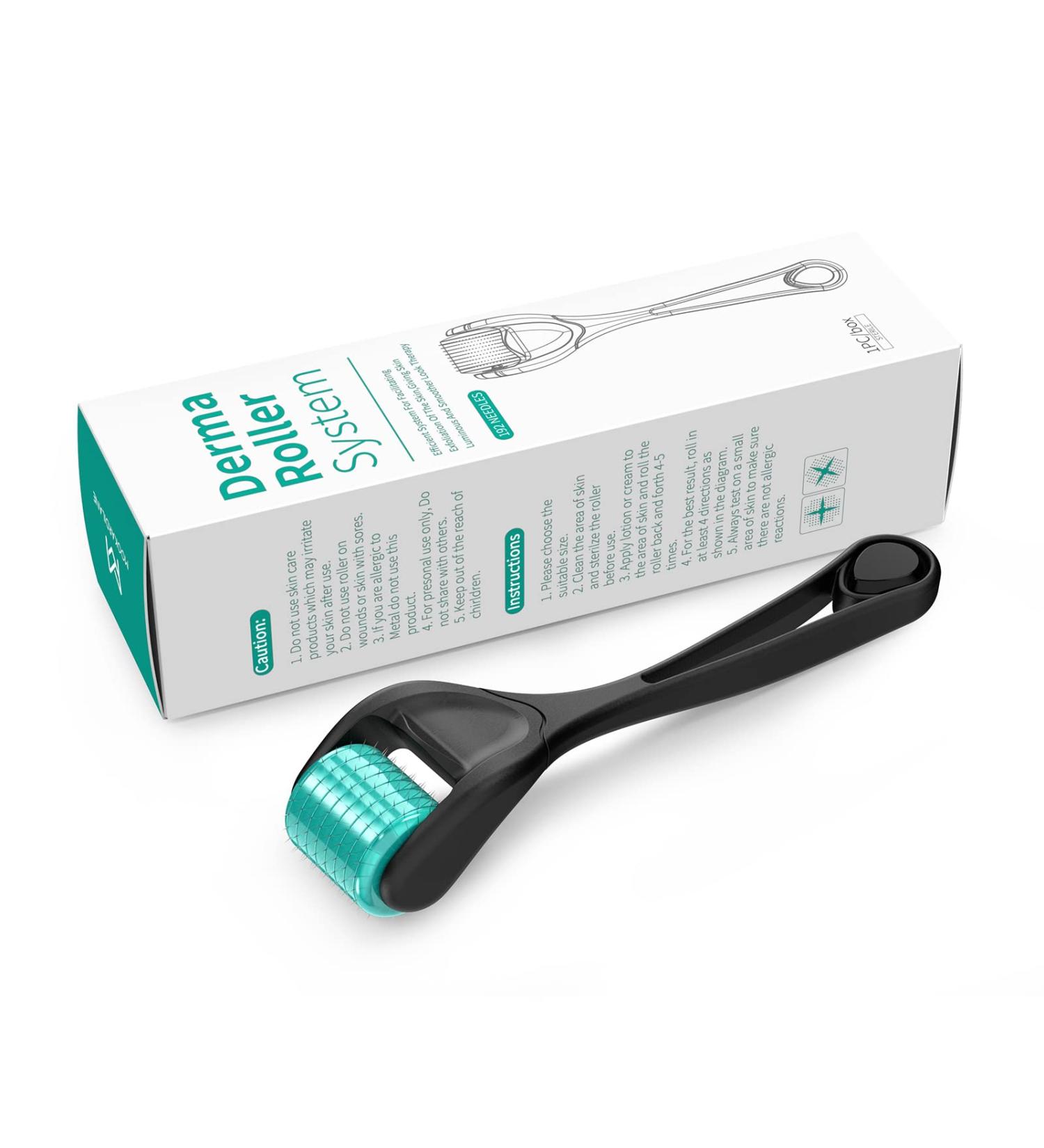 MOOKARDILANE 192 Stainless Steel Derma Roller for Beard & Hair Growth | Microneedling Roller for Face & Body with Storage Case 1.50mm - Buy Online on GoSupps.com