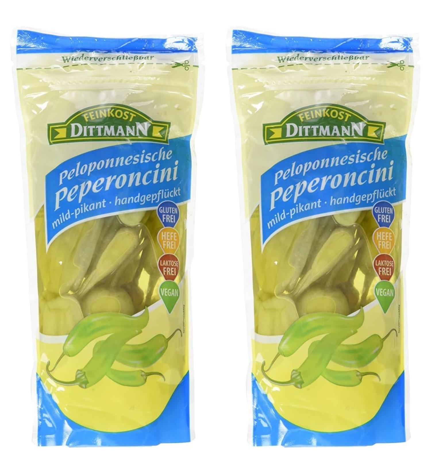 Feinkost Dittmann Peleoponese Peperoncini 250g (Pack of 2) - Authentic Flavor for International Shipping - Buy Online on GoSupps.com