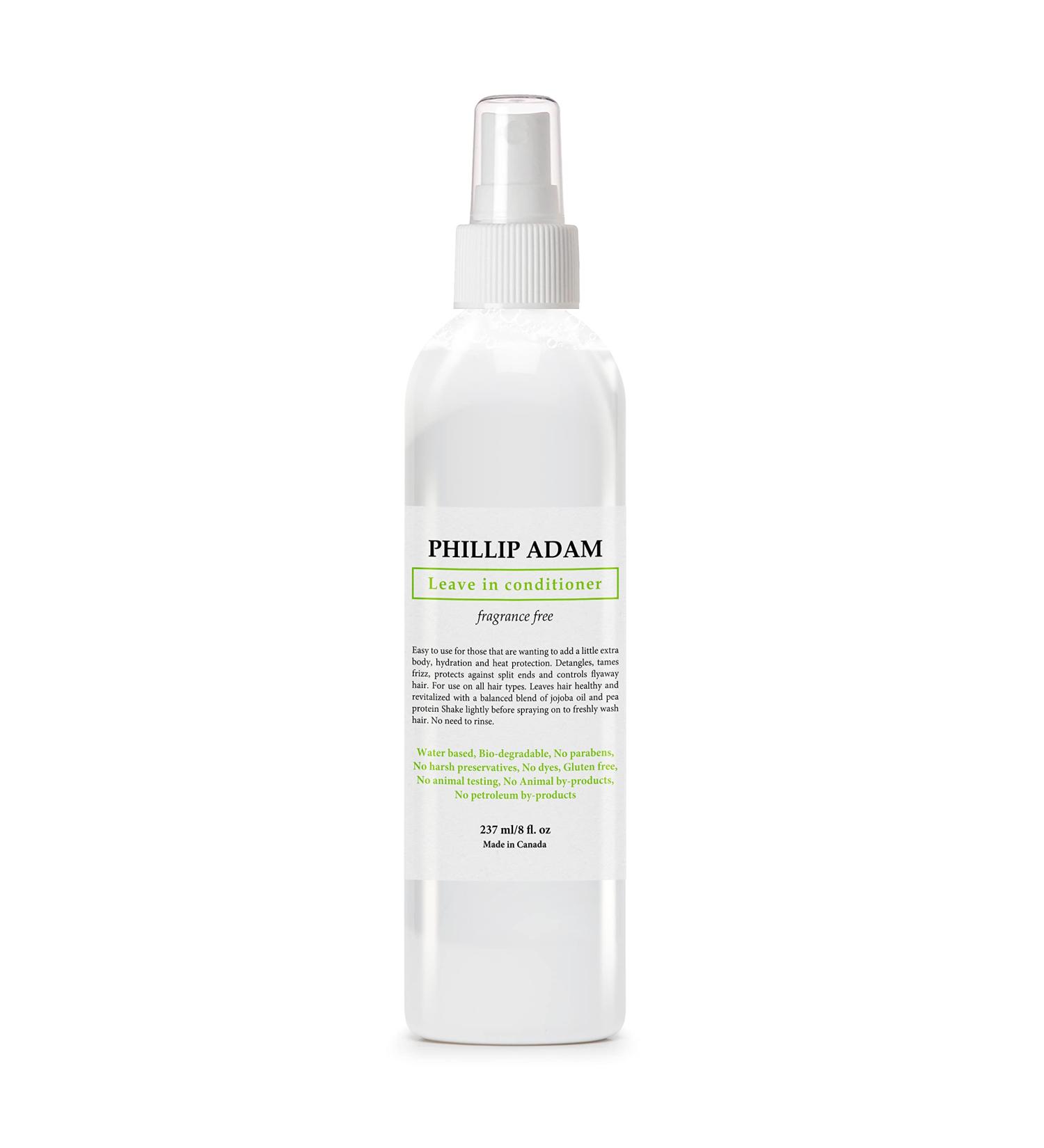 Phillip Adam Fragrance Free Leave In Conditioner Spray and Detangler - Paraben Free & Silicone Free - Designed for All Types of Hair - 8 fl. oz
