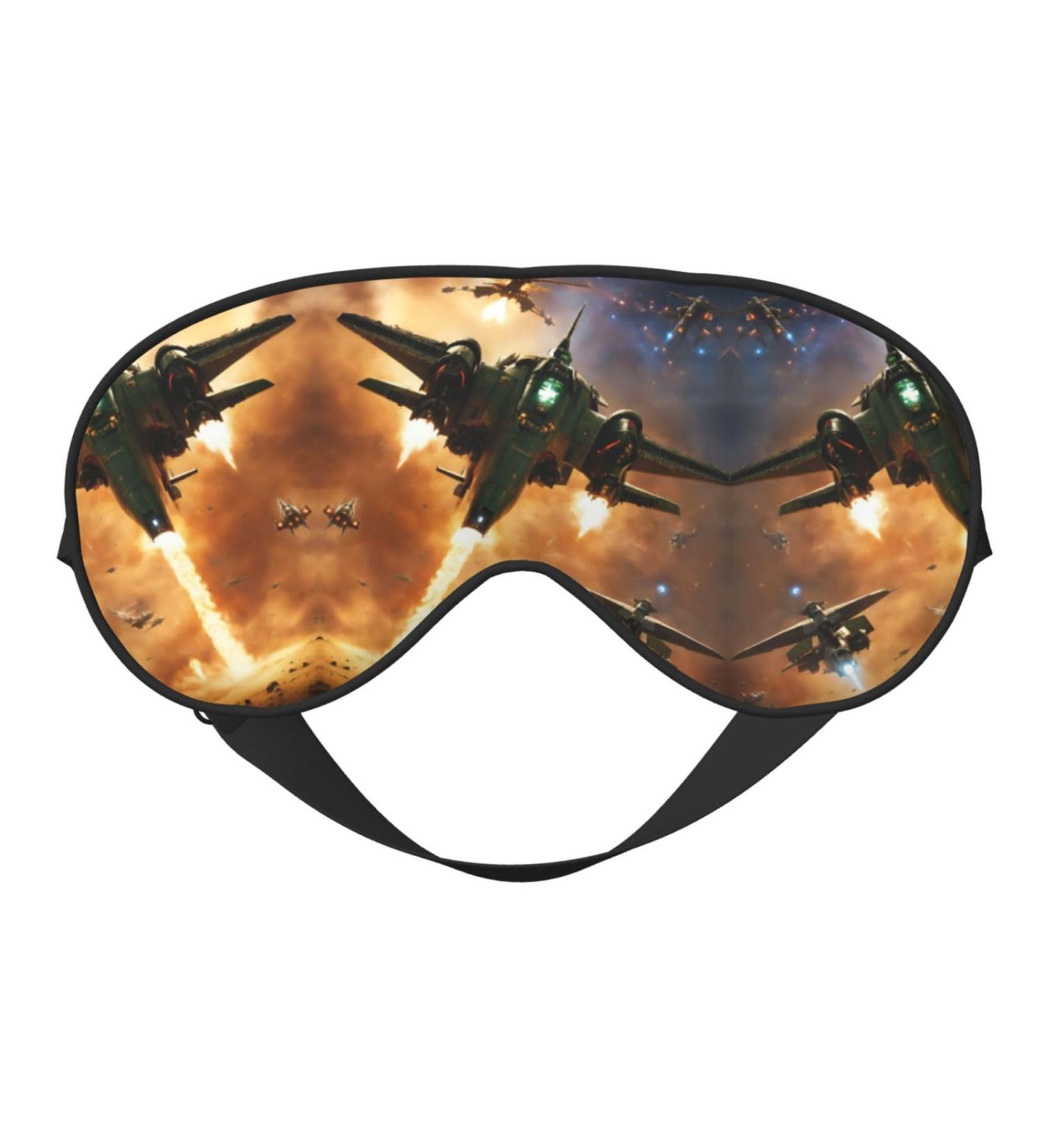 Buy Aircraft Fighter Jets Print Unisex Sleeping Eye Mask - Soft Comfortable Light-Blocking for Travel & Sleep - Buy Online on GoSupps.com