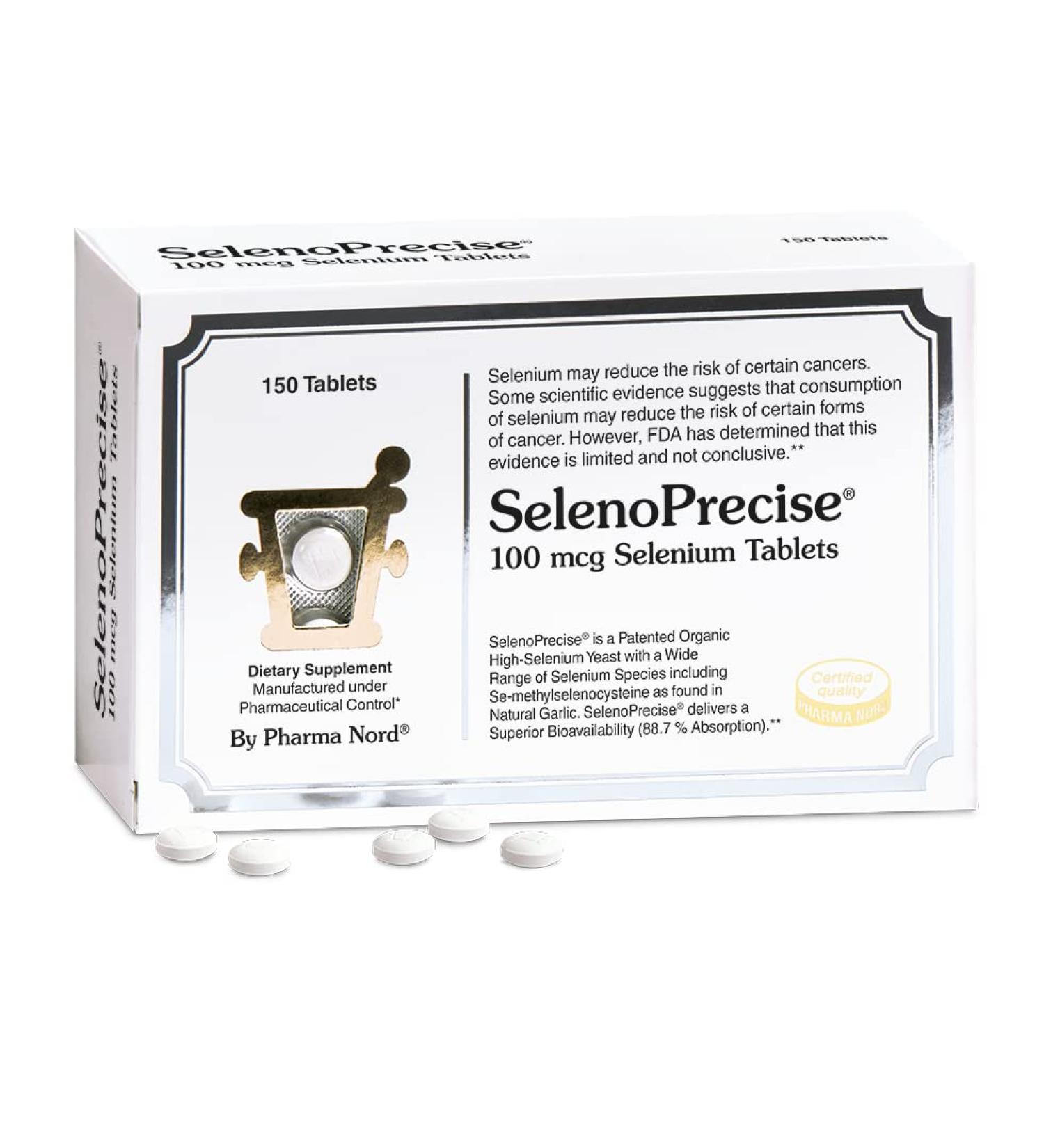 SelenoPrecise | 88.7% Absorption | Pharmaceutical-Grade Organic Selenium Supplement | Thyroid, Immune, Prostate & Heart Health Support | 100mcg Tabs 150ct - Buy Online on GoSupps.com
