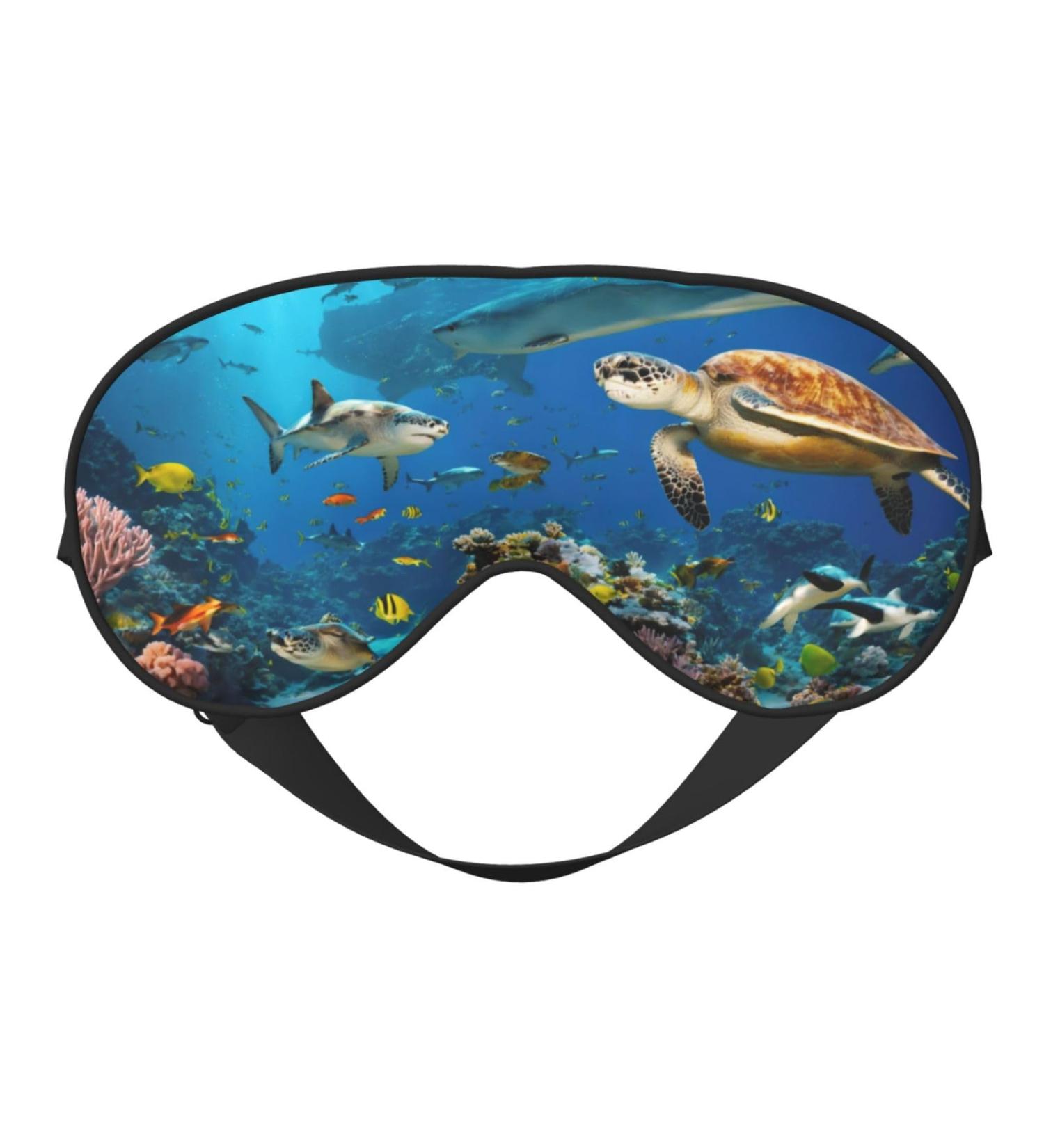 Sea Turtles Print Double-Sided Eye Mask Soft and Light Blocking for Enhancing Sleep Quality - Buy Online on GoSupps.com