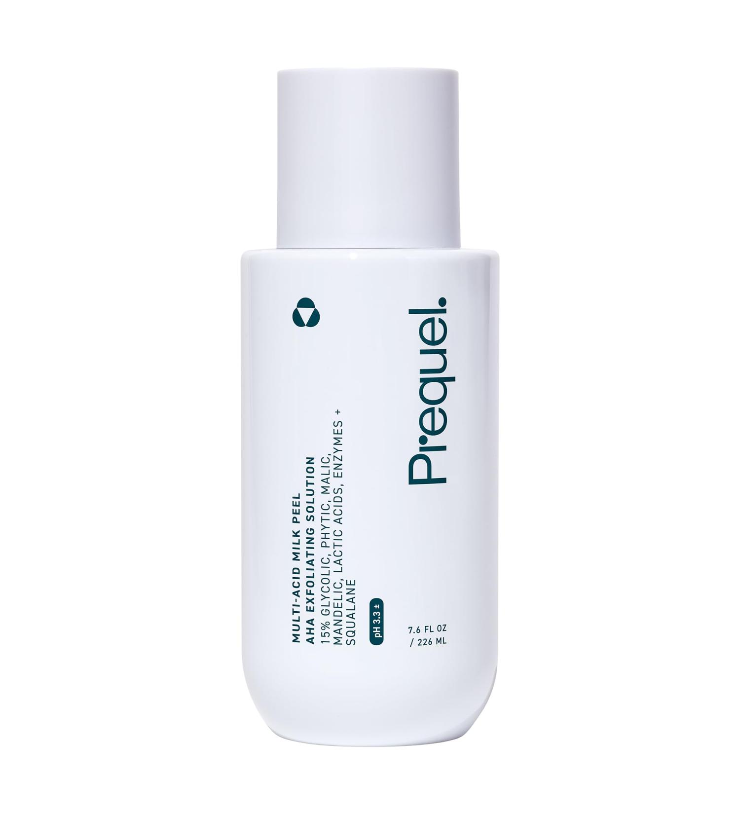 Prequel Skin Multi-Acid Milk Peel, Professional Exfoliating Solution. 15% Glycolic Acid Face Peel with Lactic Acid and Enzymes. Hydrating Chemical Exfoliant. Clinical Strength Formula, 7.6oz Bottle. - Buy Online on GoSupps.com