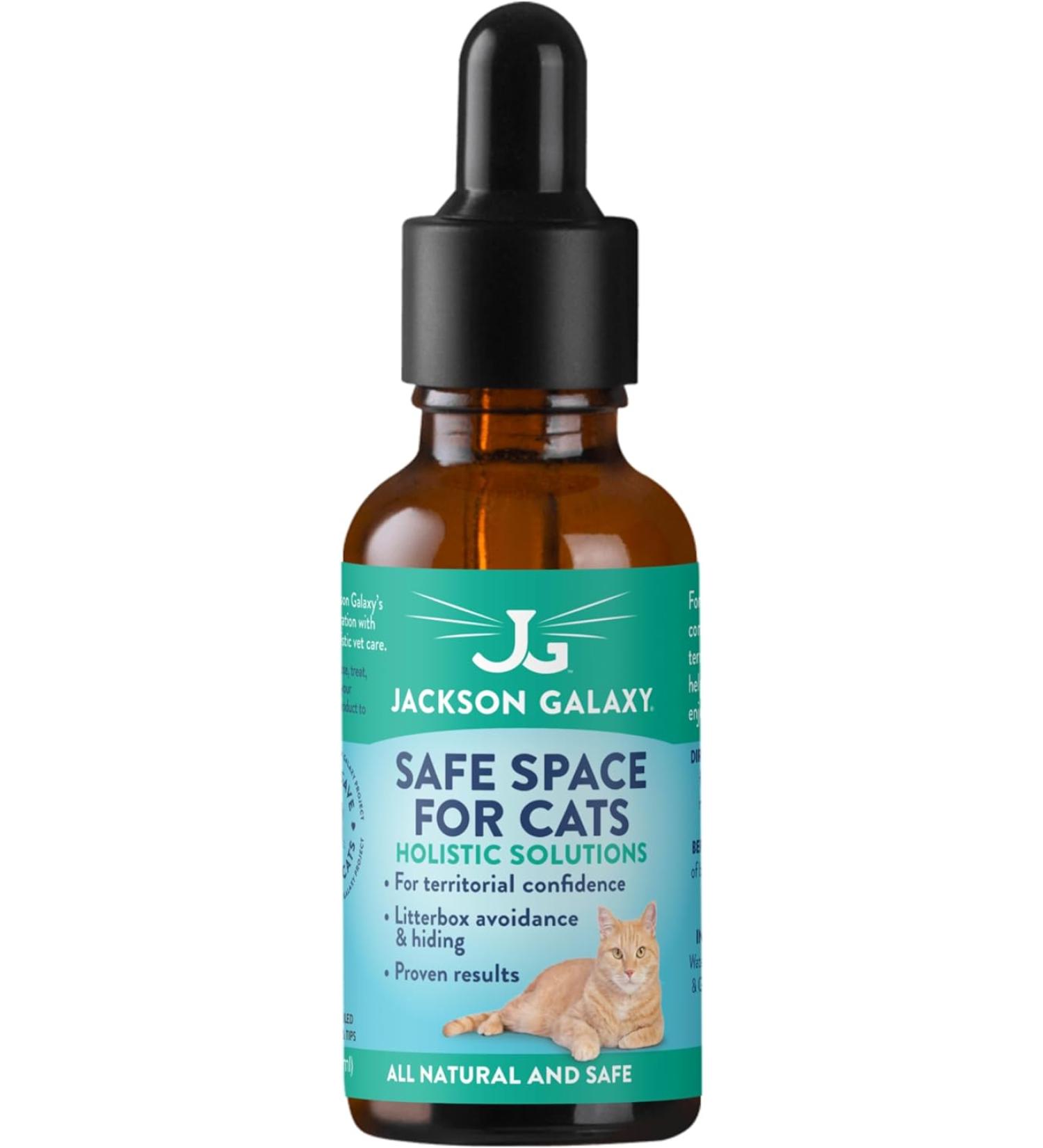 Jackson Galaxy Safe Space for Cats (2 oz.) - Promotes Territorial Sanctity and Self-Confidence - All-Natural Formula for Reducing Spraying, Scratching, and Fighting - Buy Online on GoSupps.com