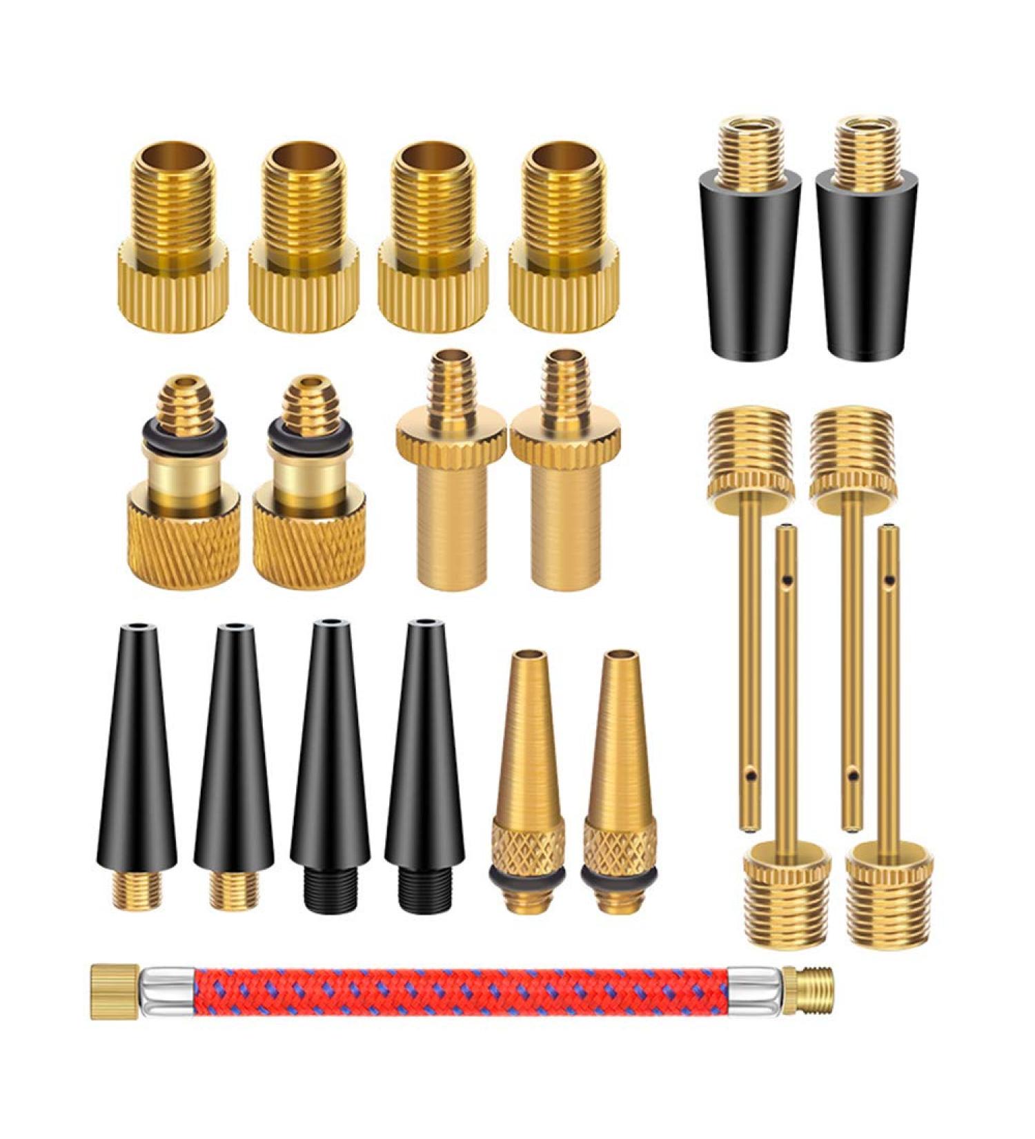 Mamakoi 21PCS Brass Presta Schrader Valve Adapter Tools | Bike Pump Presta Valve Adapter Accessories for Bike, Gym, Balloon, Toy Pump - Buy Online on GoSupps.com