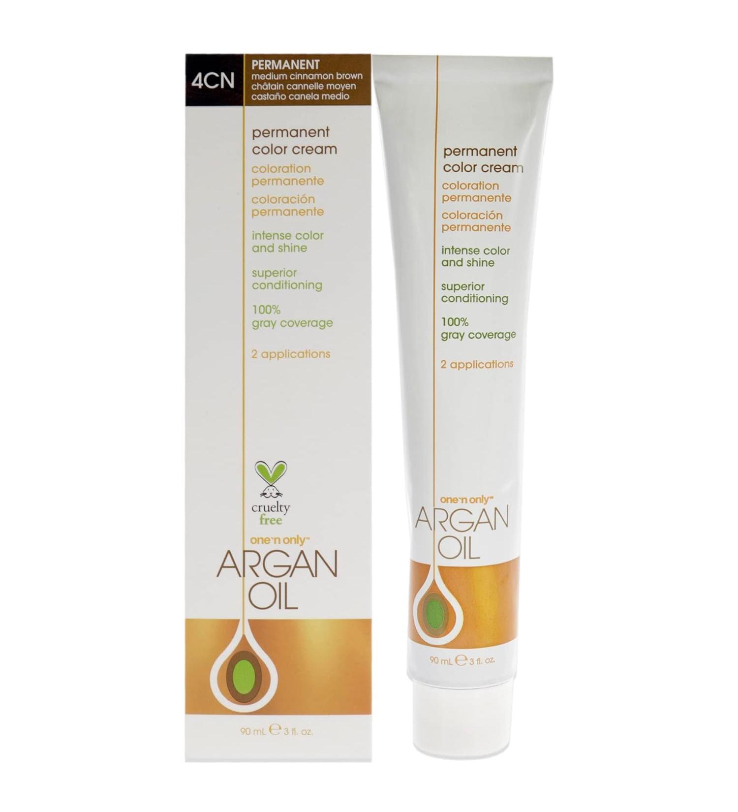 One N Only Permanent Hair Color - Argan Oil Hair Dye - 4CN Medium Cinnamon Brown - Rich Tones & Gray Coverage - Moisture & Elasticity Boost - 3 oz - Buy Online on GoSupps.com