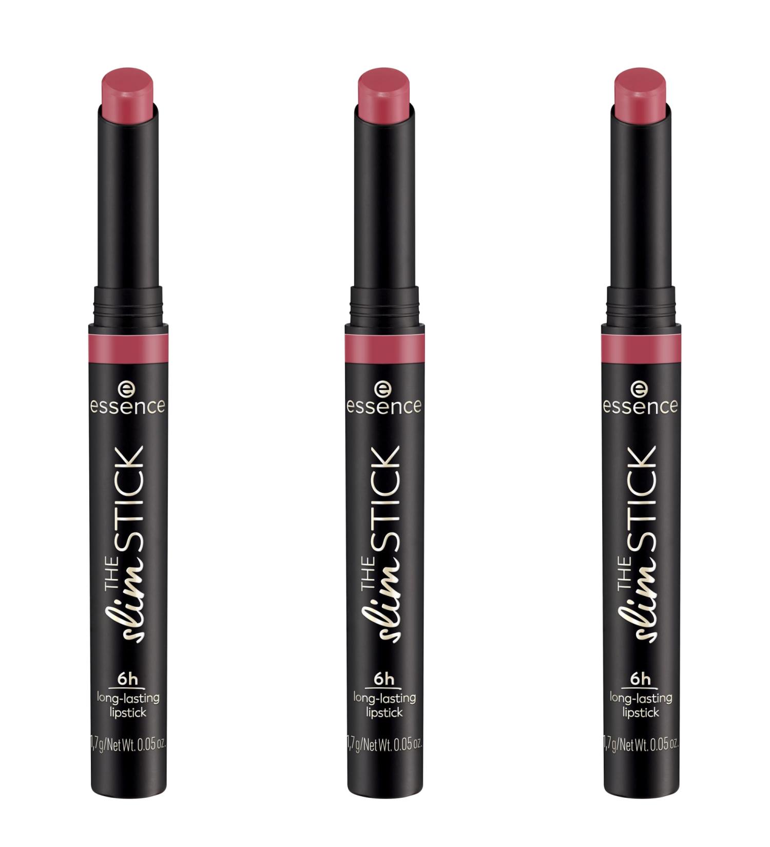 Buy Essence Slim Stick Lipstick No. 106 - Long-Lasting Color-Intensive Pink Vegan 3 Pack (3x1.7g) - Nourishing & Paraben-Free - Buy Online on GoSupps.com