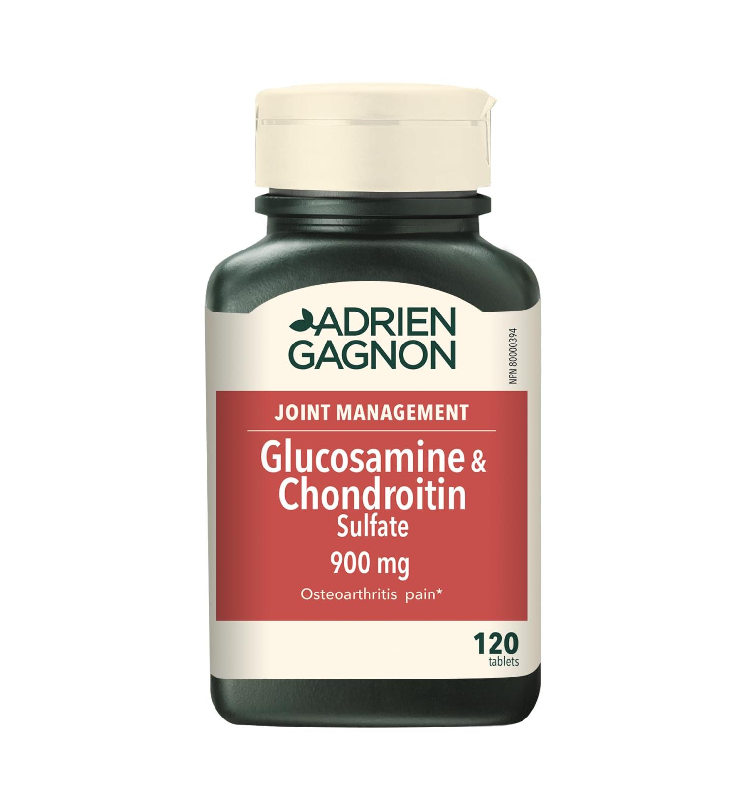 Adrien Gagnon - Glucosamine + Chondroitin 900 mg for Joint Pain Relief 120 (80+40 Bonus) count - Buy Online on GoSupps.com