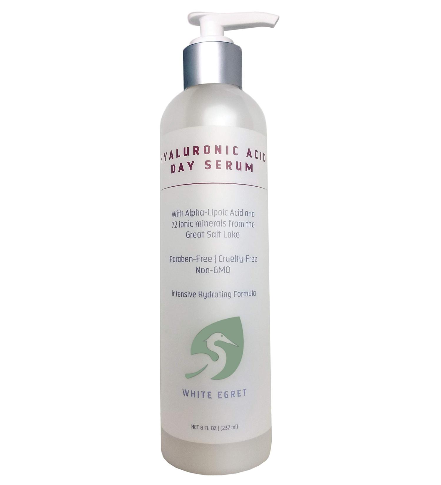 White Egret Hyaluronic Acid Day Serum - 8 Oz | Hydrating Personal Care for Glowing Skin - International Shipping Available - Buy Online on GoSupps.com