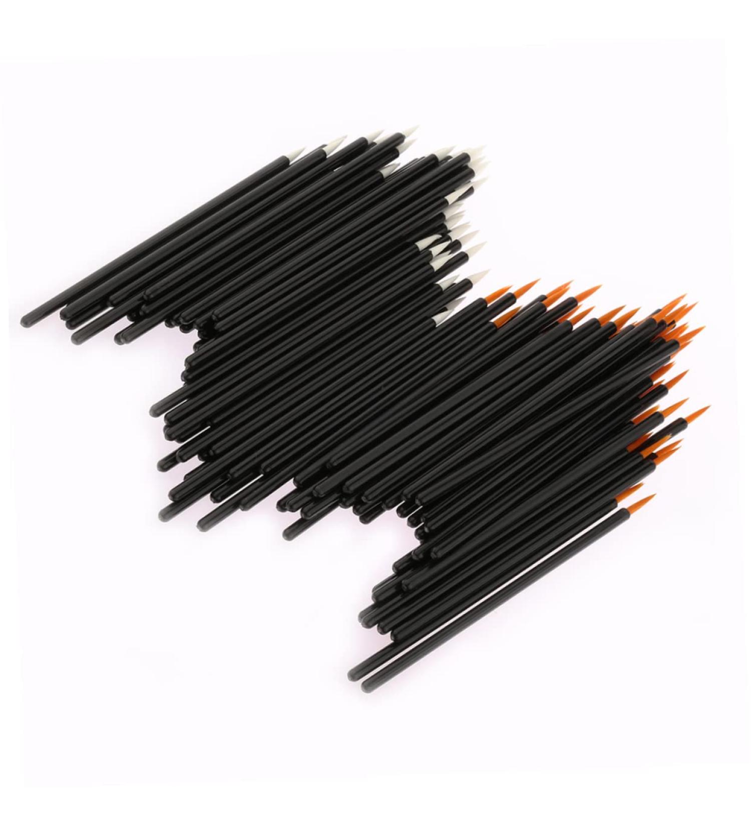 Hemoton 100pcs Eye Makeup Tools Cosmetics Brush 10X0.5X0.5cm White - Buy Online on GoSupps.com