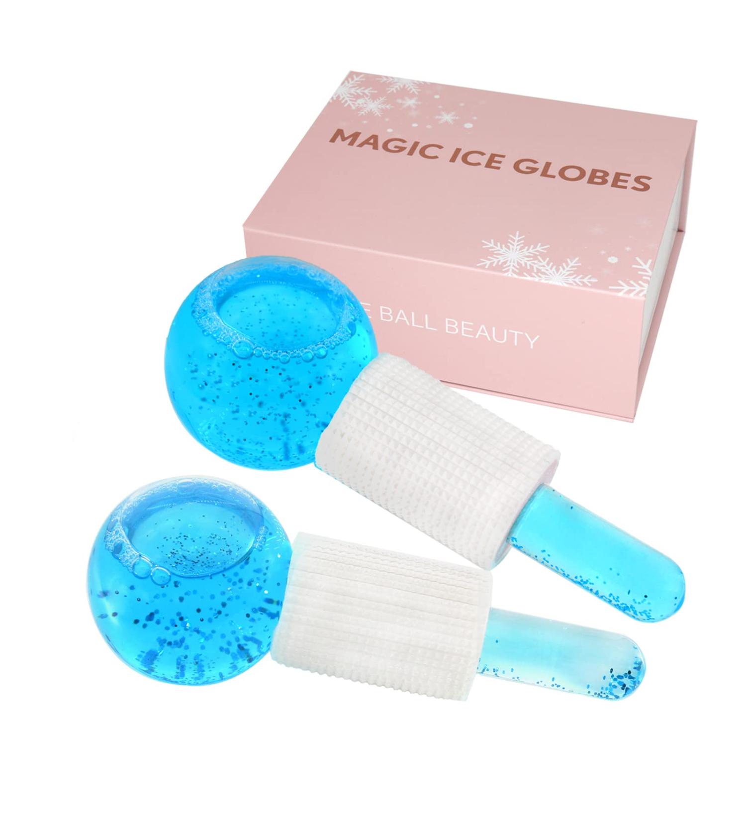 Ice Globes for Face Facial Ice Globes Ice Globes Face Cooling Globes for Tightens Skin Dark Circles Reduce Puffiness and Daily Skincare(Blue) - Buy Online on GoSupps.com