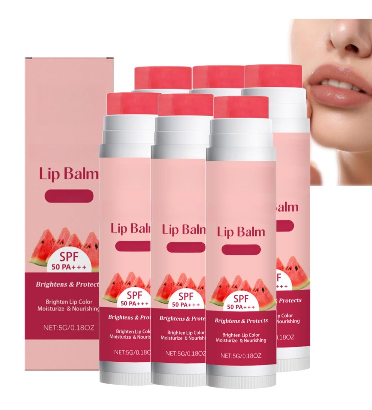  BRVLY Watermelon tinted moisturizing lip balm with hydrating vitamin E overnight moisturizing lip masks moisturizing balm for a light tint (6) - Buy Online on GoSupps.com