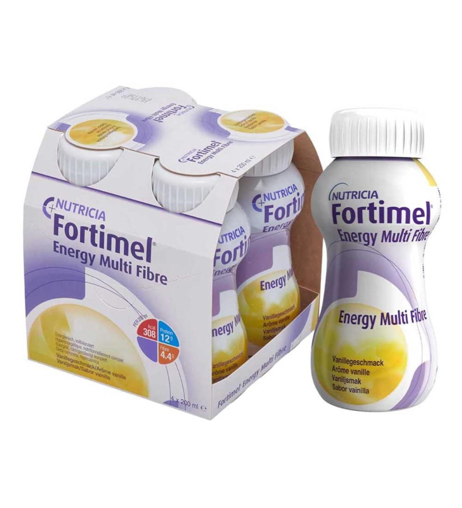 Fortimel Energy Multi Fiber Vanilla flavor 800 ml liquid - Buy Online on GoSupps.com