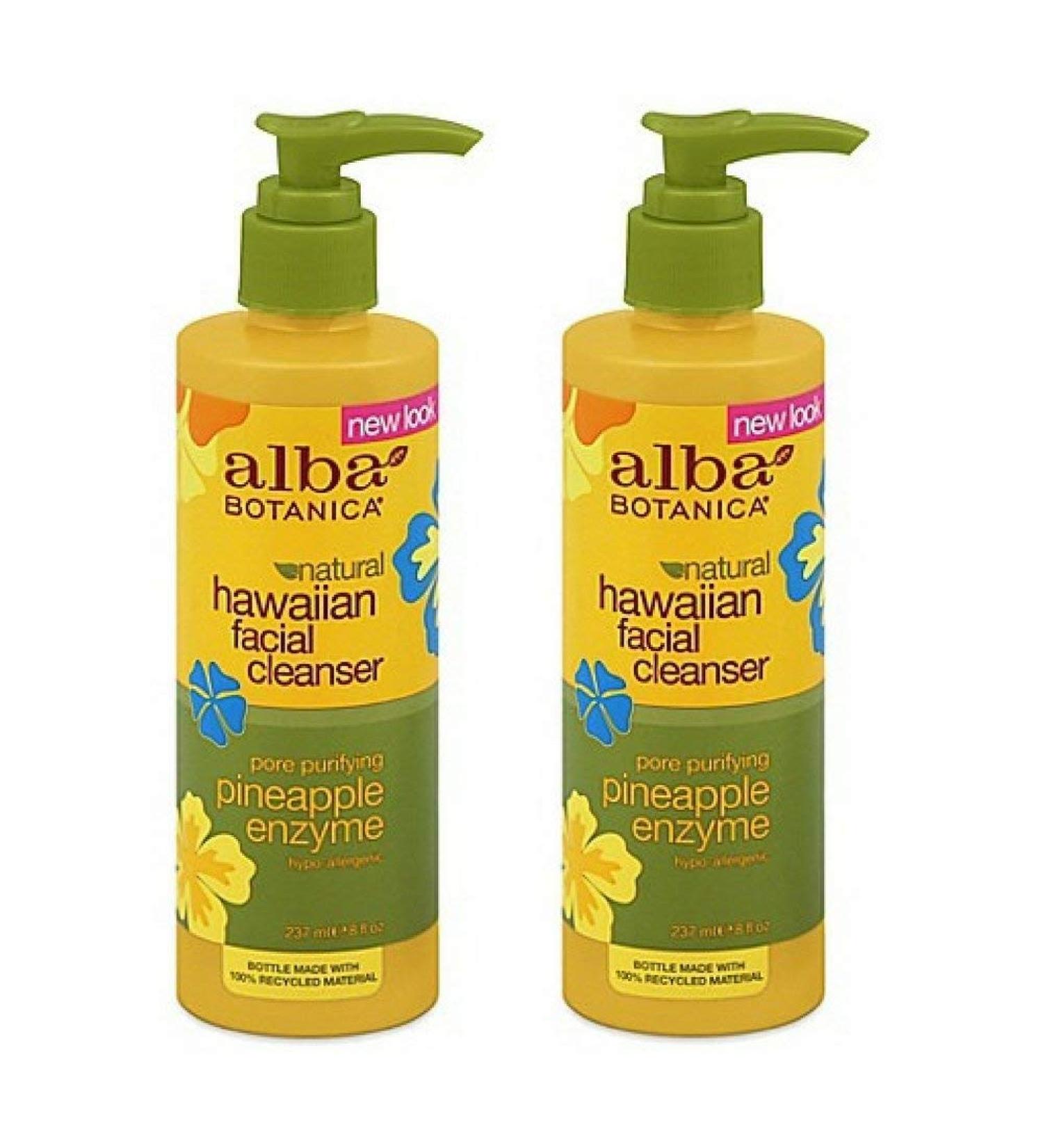 Alba Botanica Hawaiian Enzyme Face Cleanser Pineapple 8 oz (2pack)
