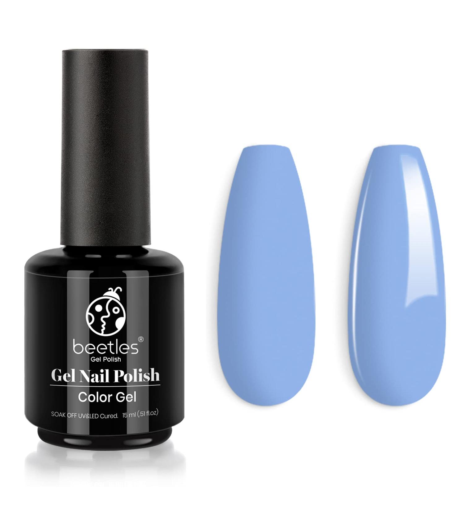 Beetles Baby Blue Gel Nail Polish - 15ml | Soak Off, UV/LED Lamp Required | Salon Quality at Home - Buy Online on GoSupps.com