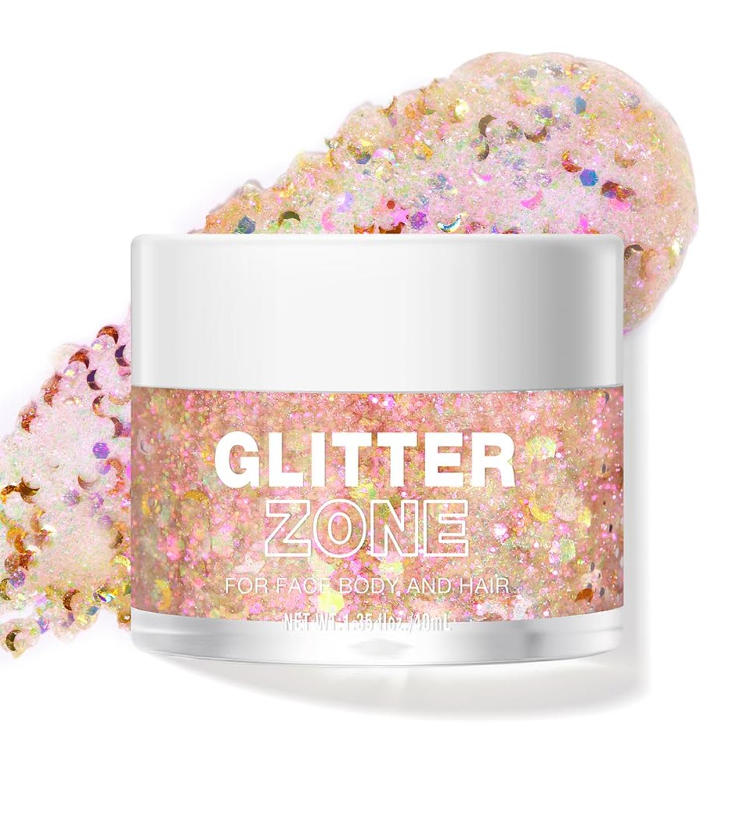 Langmanni Holographic Body Glitter Gel & Eyeshadow - Color-Changing Glitter for Body Face Hair & Lips - 1.35 OZ (6# Dreamy Galaxy) - International Shipping Available - Buy Online on GoSupps.com