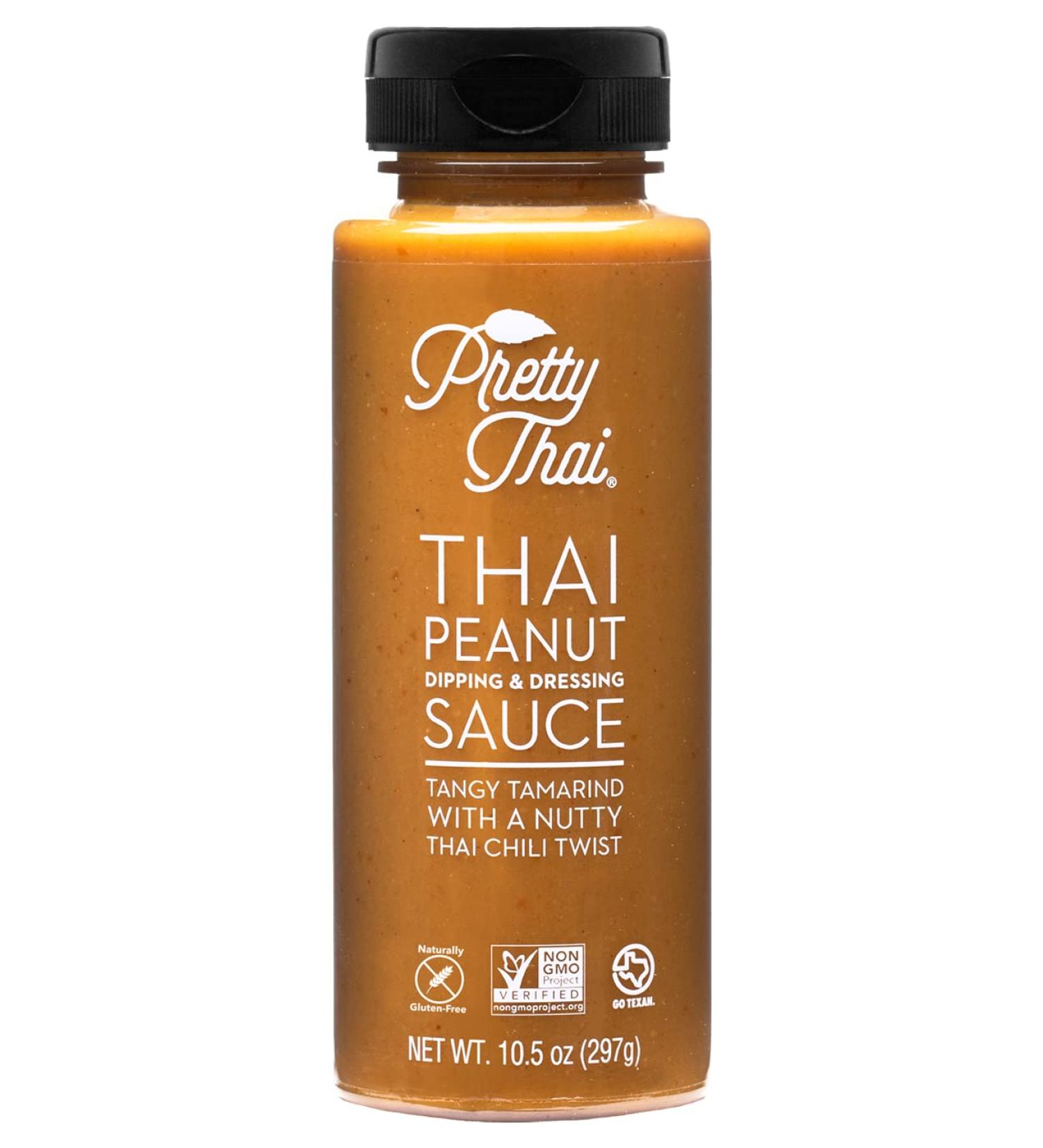 Pretty Thai Peanut Sauce - Certified Non-GMO & Gluten-Free, All-Natural 10.5oz - Buy Online on GoSupps.com