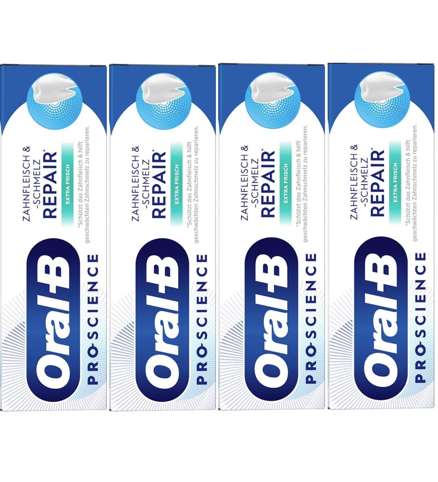 Oral-B Oral-B Pro-Science Extra Fresh Repair Toothpaste for Gums and Enamel 75ml (Pack of 4)