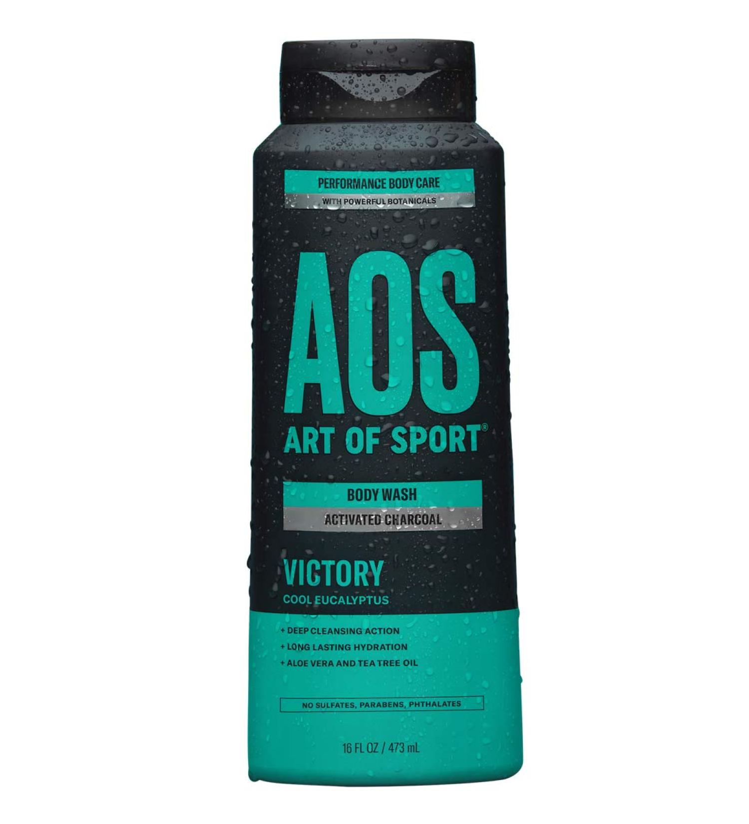 Art of Sport Men s Body Wash Charcoal Activated Shower Soap Eucalyptus Fragrance Made with Natural Botanicals Moisturizing Tea Tree Soap Made for Athletes Victory Scent 16 fl oz (Pack of 1)