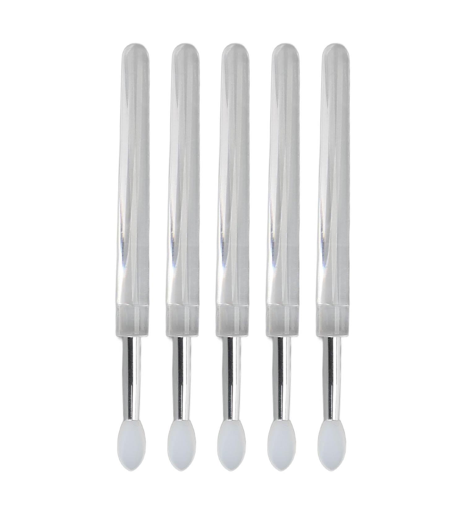 Lip Mask Applicator 15 Pack Clear Handle Silicone Lip Applicator Easy Cleaning Portable Soft Eyebrow Balm - Buy Online on GoSupps.com