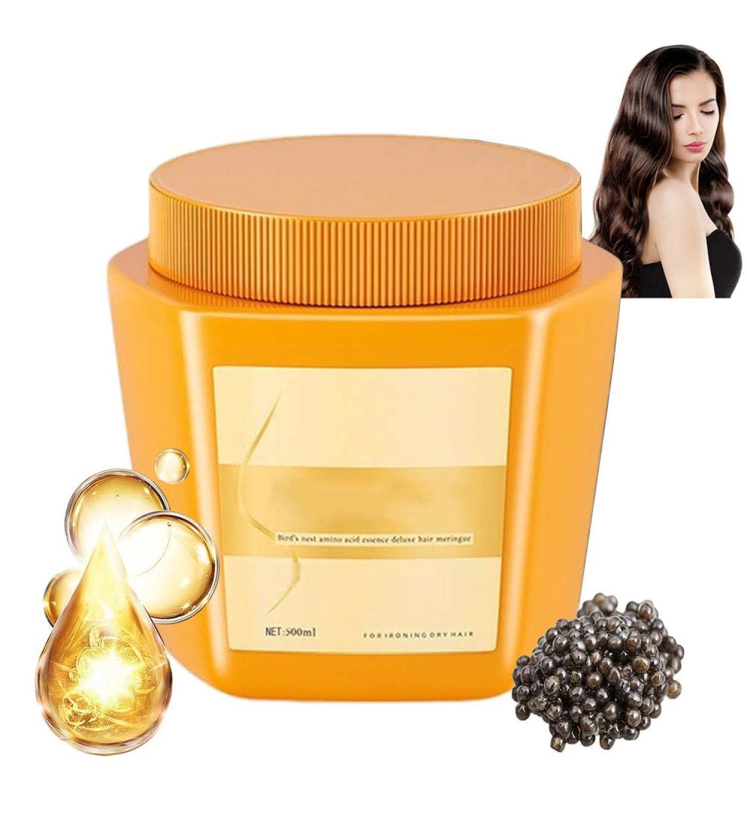 Amino Acid Essence Luxury Nourishing Hair Protein Cream Amino Acid Moisturizing Repair Hair Care Conditioner 500 ml Repairing Essence Hair Mask for Dry and Damaged Hair - Buy Online on GoSupps.com