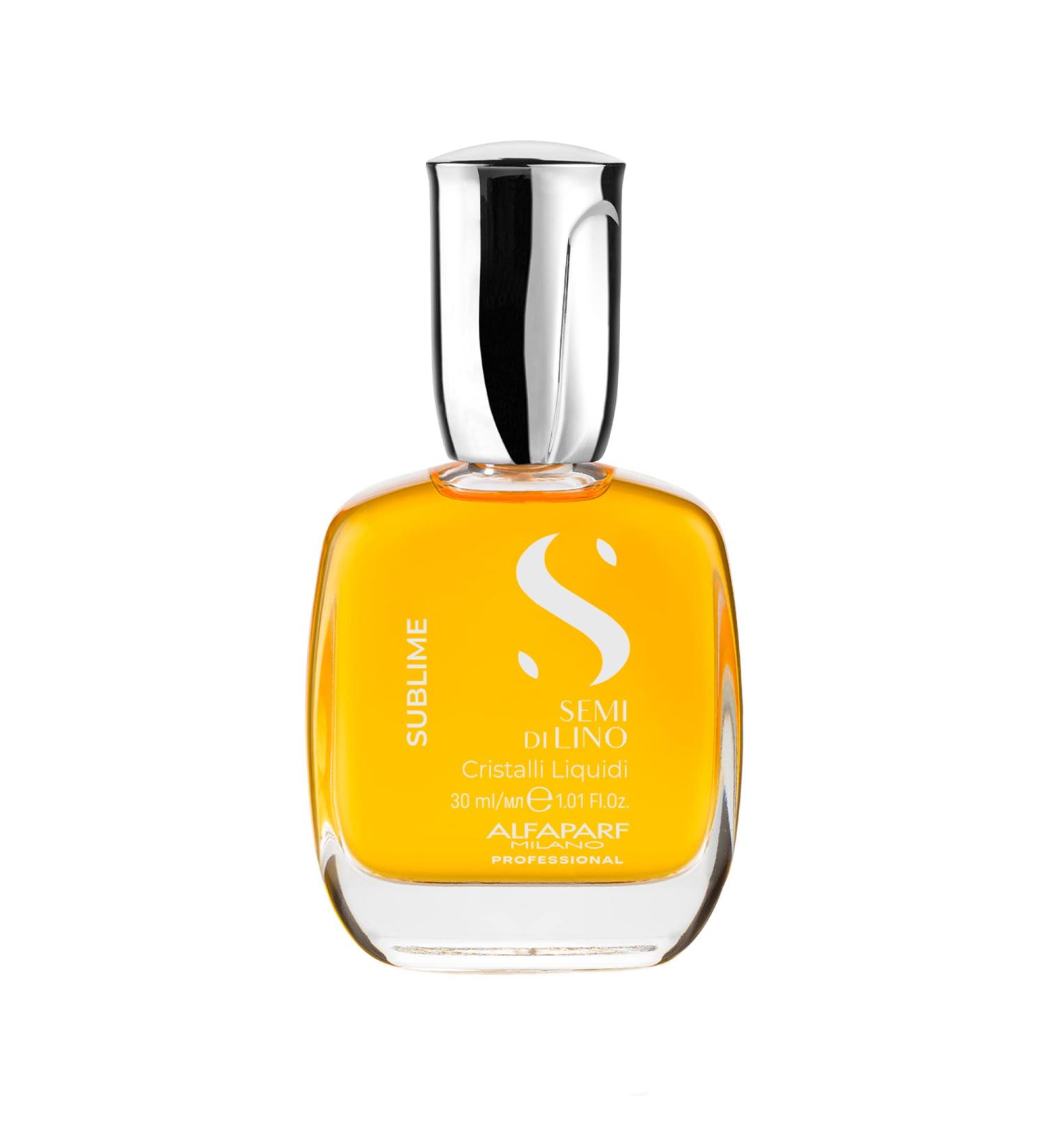 Alfaparf Milano Semi di Lino Sublime Cristalli Liquidi Hair Oil - Thermal Protection, Vegan Formula - 1.01 fl. oz - Buy Online on GoSupps.com