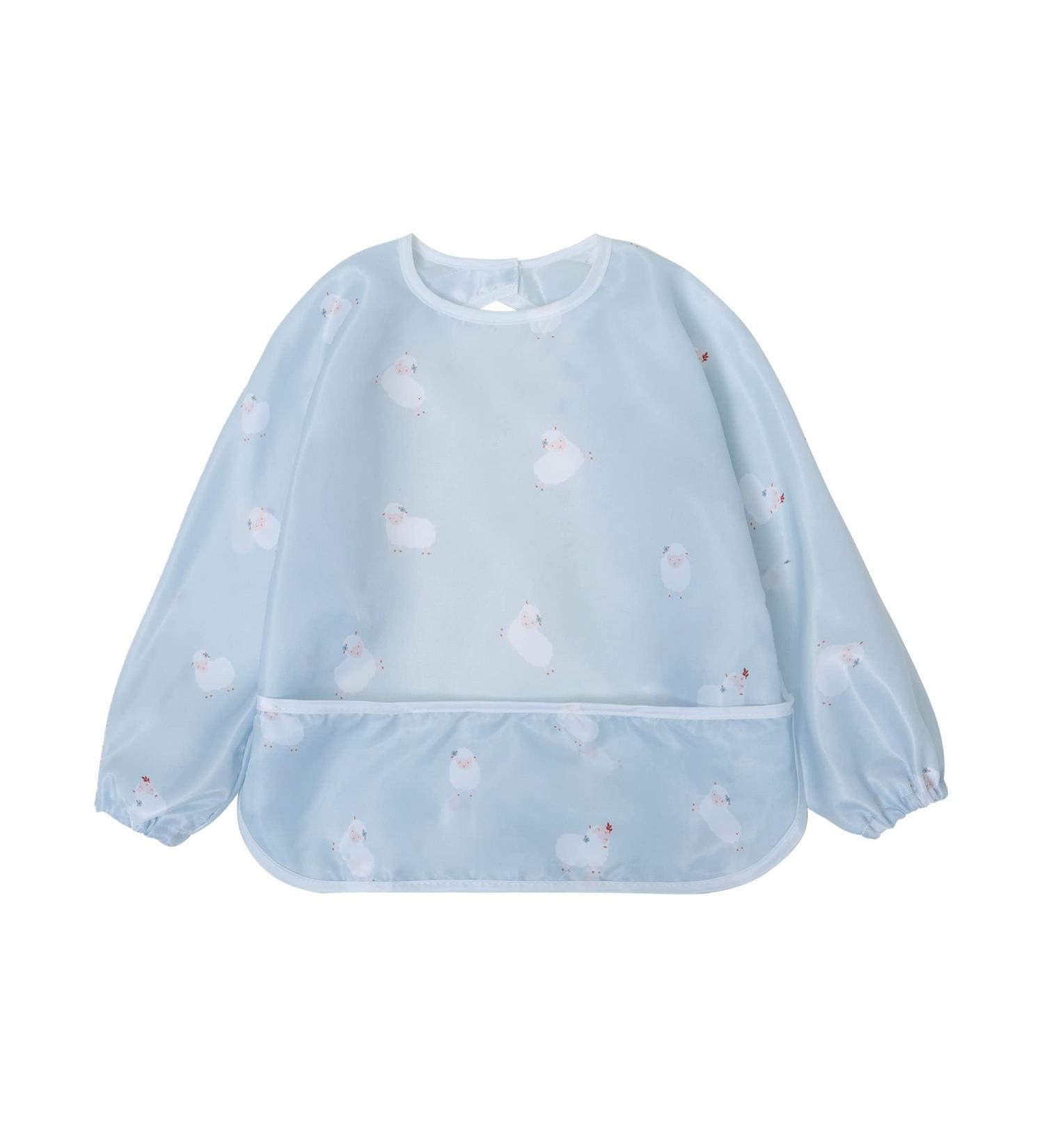 Little Dimsum Long-Sleeved Waterproof Baby Bib with Food Protection - Sheep Design | Babies & Toddlers 6-48 Months - Buy Online on GoSupps.com