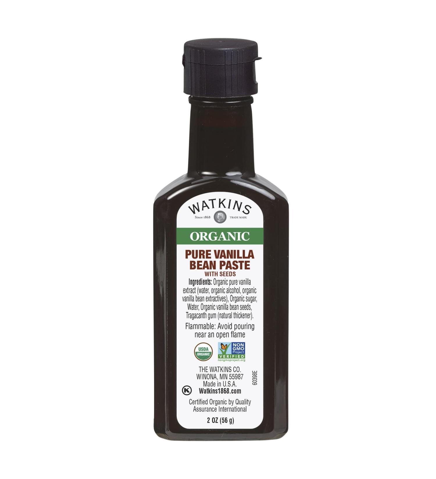 Watkins Organic Pure Vanilla Bean Paste  Non-GMO  Kosher  2 oz. Bottle  1-Pack - Buy Online on GoSupps.com