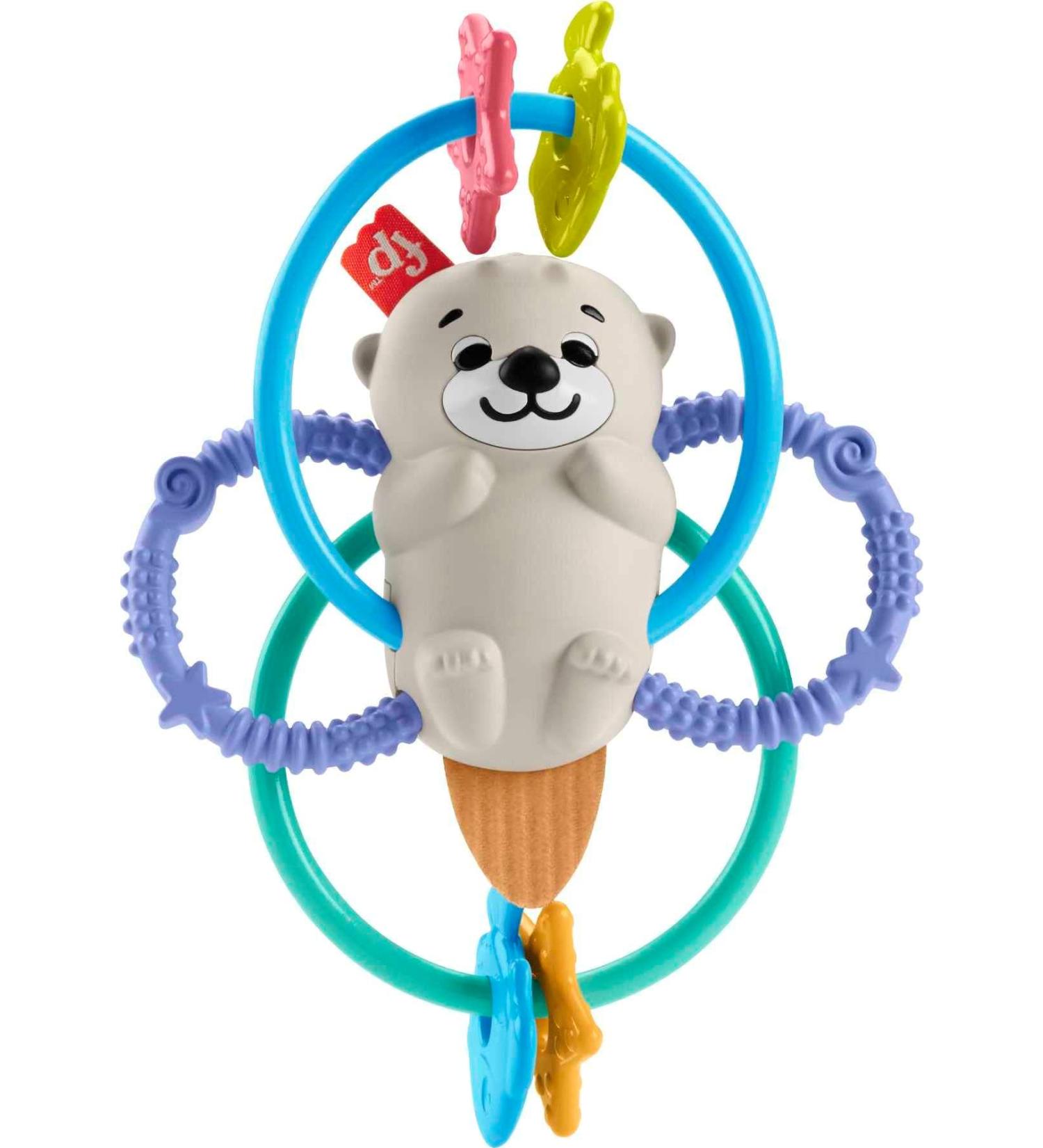 Fisher Price Twist & Teethe Otter: 2-in-1 Rattle & BPA-Free Teether for Infant Fine Motor Play - Buy Online on GoSupps.com