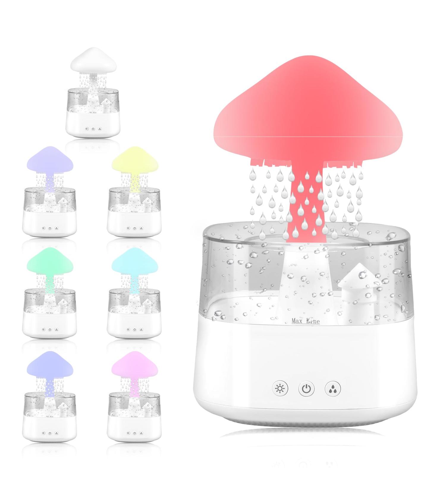 Rain Cloud Humidifier & Diffuser | 7-Color LED Aromatherapy Night Light for Home & Office - Buy Online on GoSupps.com