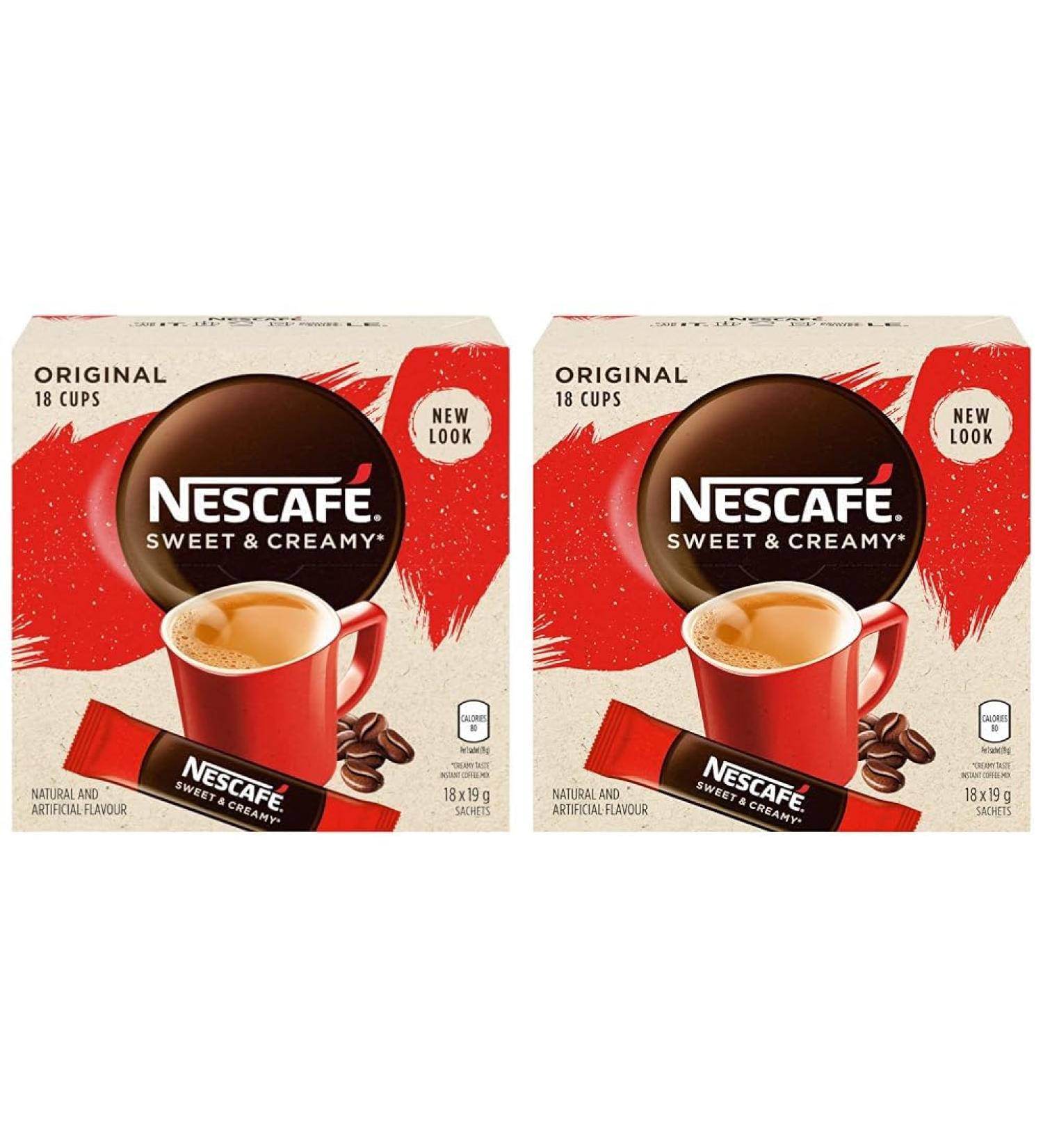 Nescaf Sweet and Creamy Original Instant Coffee Mix Box Original 6 Count & Sweet and Creamy Original Instant Coffee Mix Coffee Mix Box + COFFEE - Buy Online on GoSupps.com