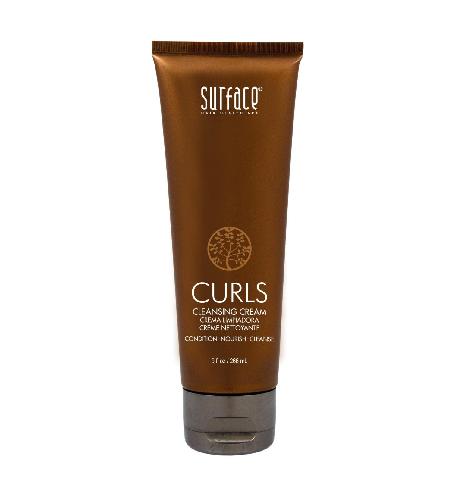 Surface Hair CURLS Cleansing Cream | Vegan Paraben-Free Gentle Cleansing Conditioner for Curly & Wavy Hair - 9 Fl. Oz - Buy Online on GoSupps.com