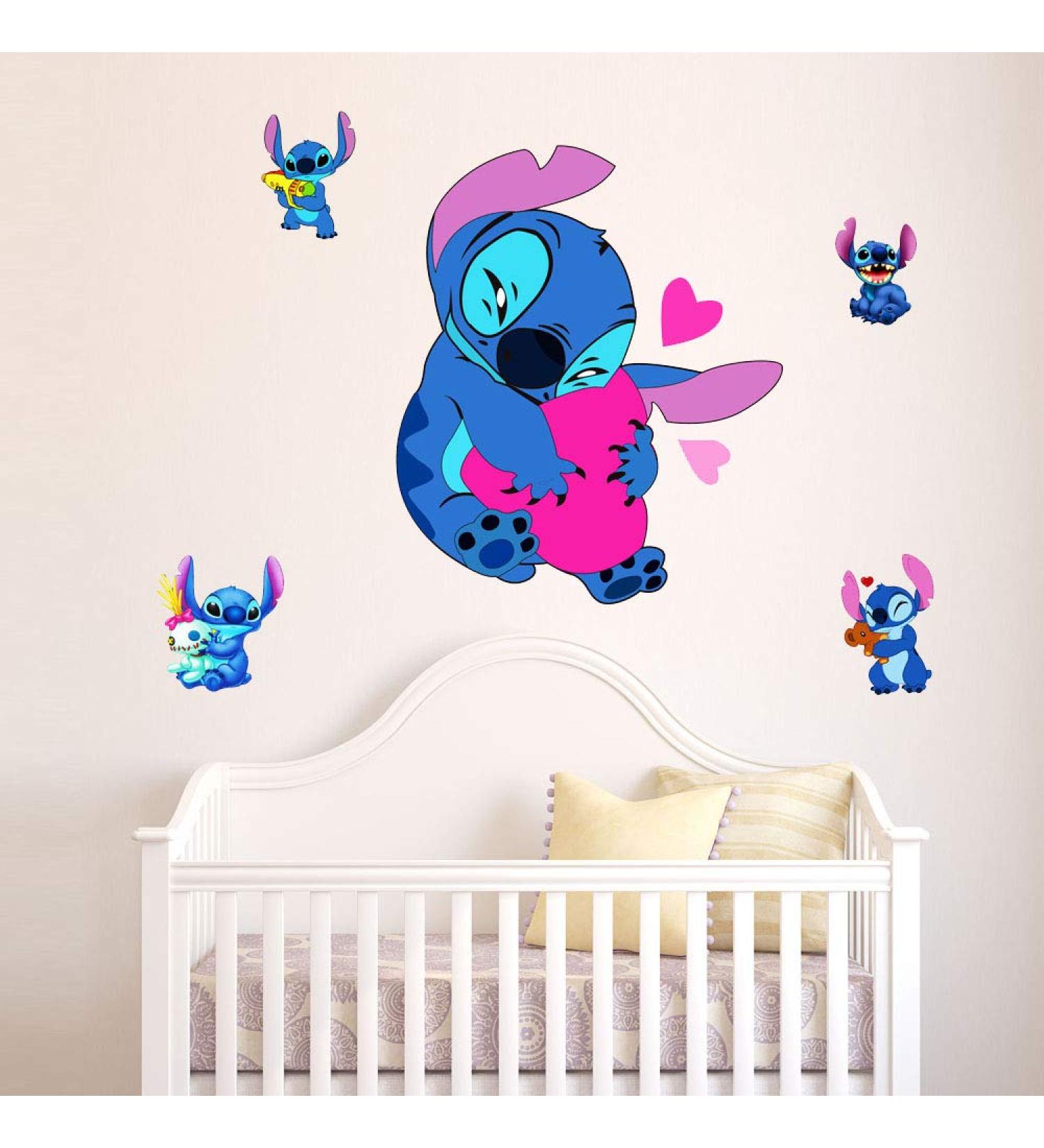 Lilo and Stitch 3D Wall Stickers - Cartoon Decals for Nursery and Kids Room - 16.5X23.6 inch - Buy Online on GoSupps.com