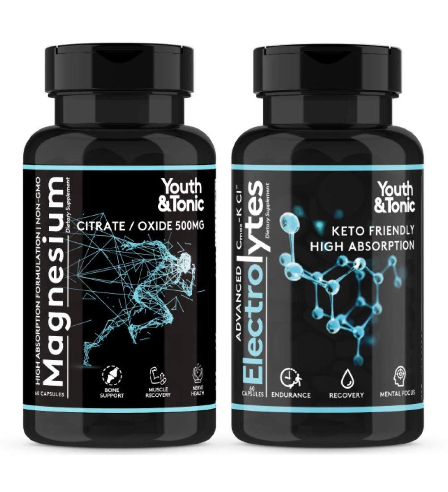 2pk High Absorption Magnesium Complex + Electrolytes Pills | Premium Supplement for Muscle & Bone Support, Endurance, and Nerve Health - Buy Online on GoSupps.com