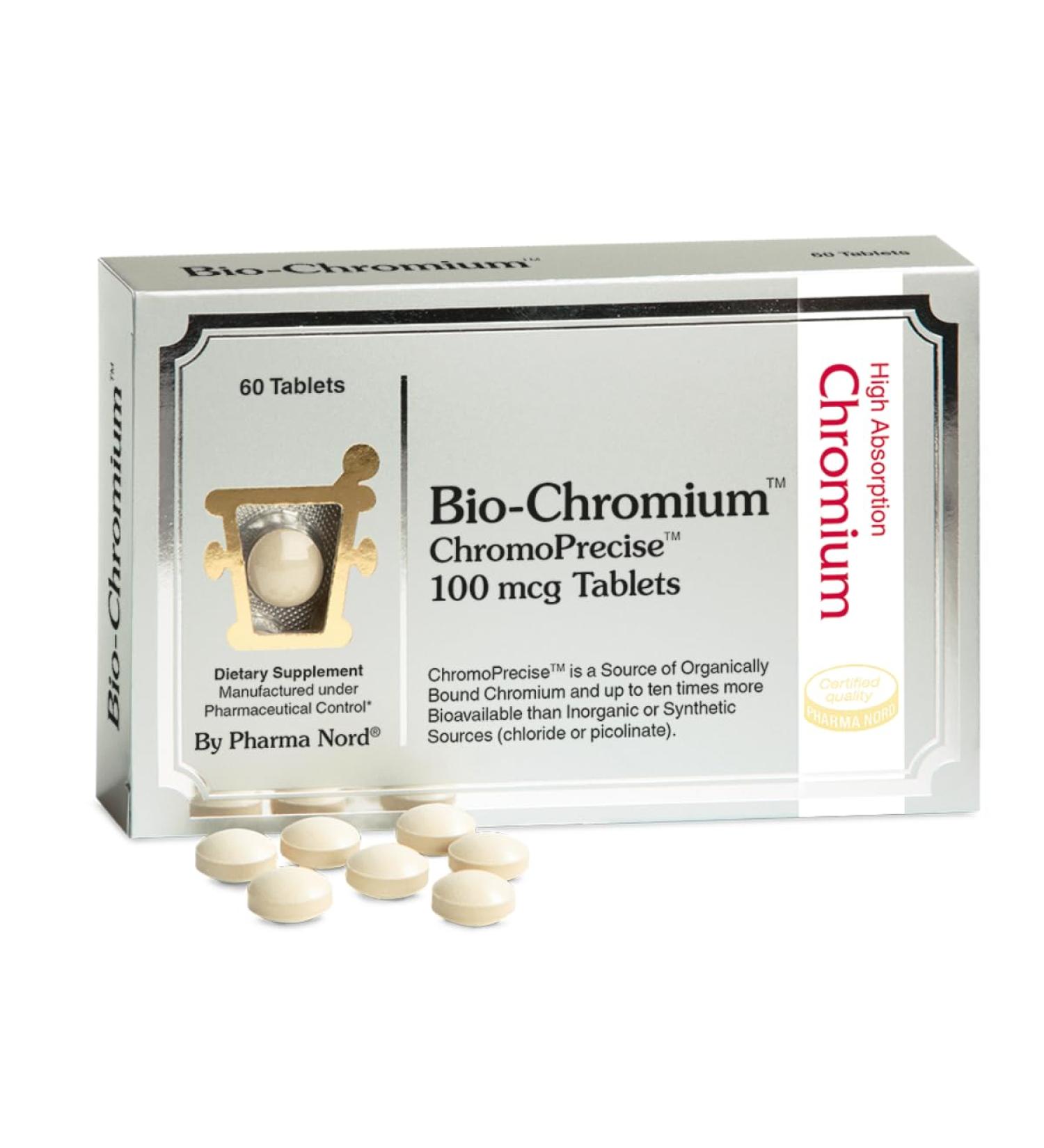 Bio-Chromium 100mcg | 10x Better Absorption | Patented Formula for preventing Cravings | ChromoPrecise Organic Chromium Supplement | Manufactured to Pharmaceutical Standards (60) 60 Count (Pack of 1) 60 - Buy Online on GoSupps.com