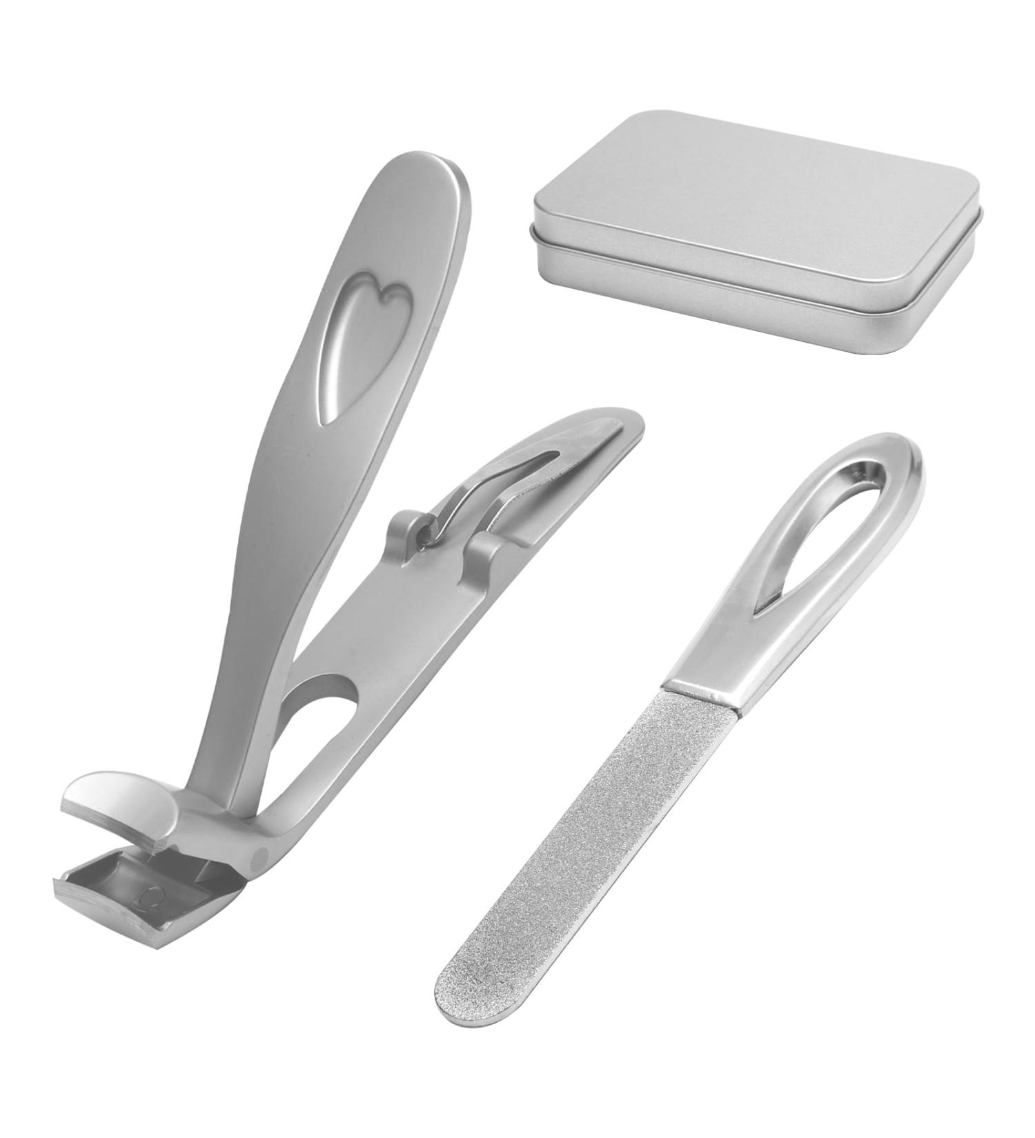 Nail Clippers for Thick Nails Large Toe Nail Clippers for Thick Nails 15mm Wide Jaw Opening Finger Nail Clippers with Sharp Curved Blade with Nail File for Men Women Senior - Buy Online on GoSupps.com