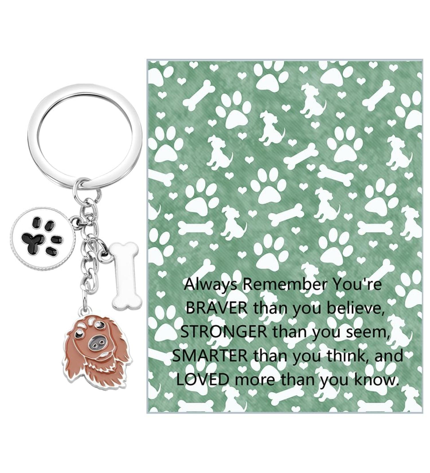 Ensianth Dog Keychain Gifts | Perfect Puppy Paw Print Keyring for Dog Lovers & Owners - Ideal Gift for Moms & Dads - Buy Online on GoSupps.com
