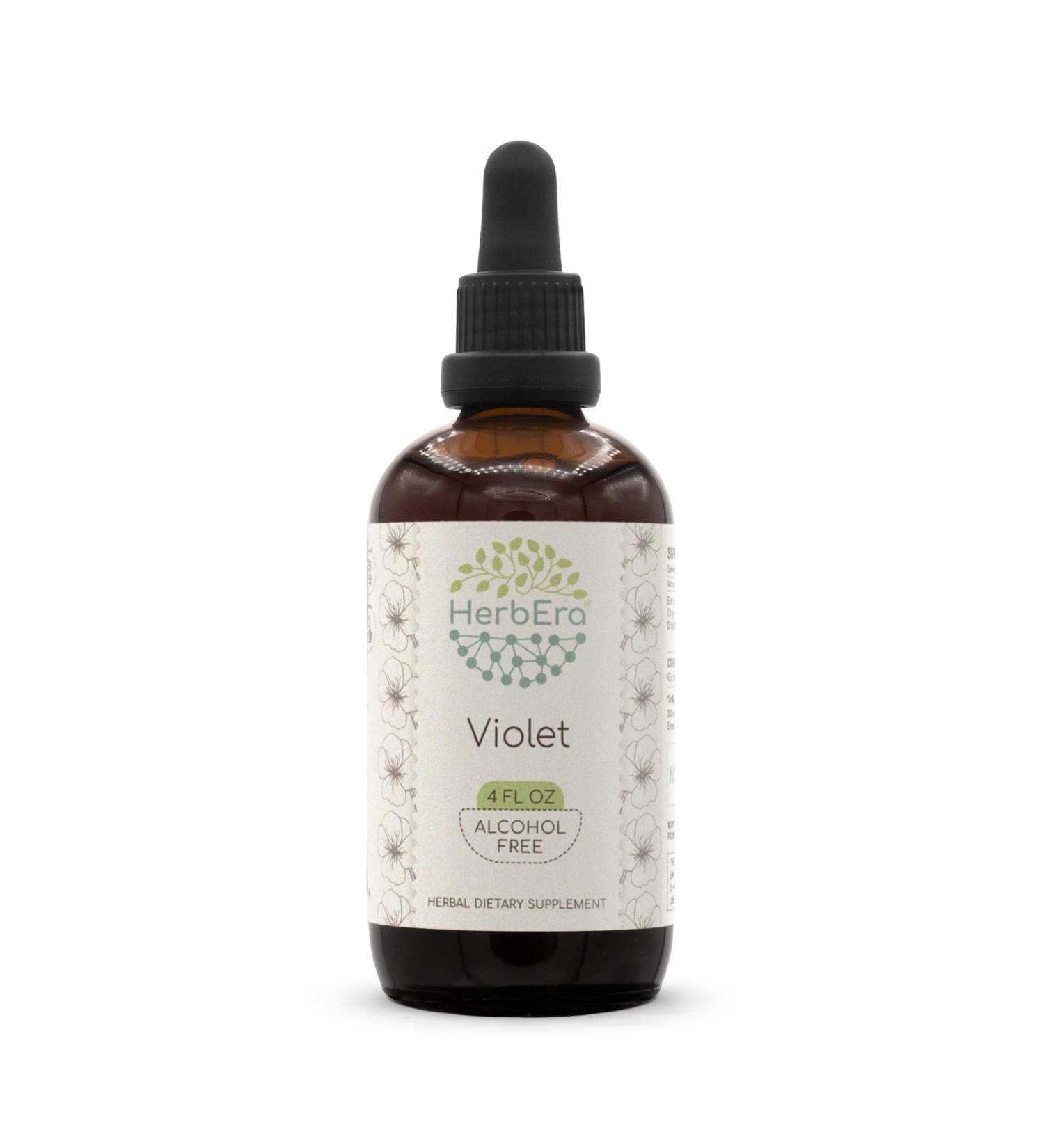 Buy Violet B120 Alcohol-Free Herbal Extract Tincture | Natural Viola Tricolor Liquid Drops (4 fl oz) - International Shipping Available - Buy Online on GoSupps.com