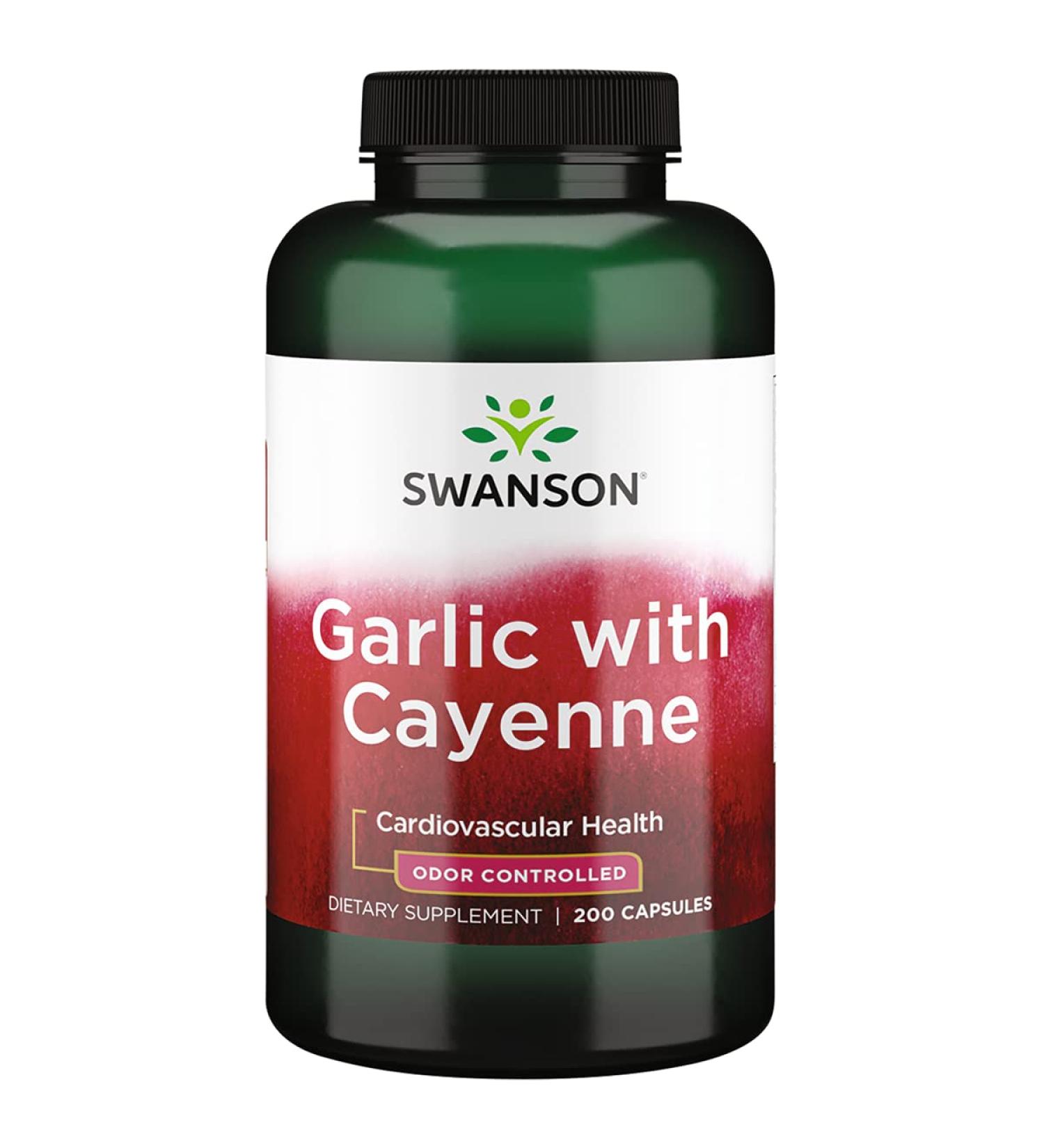 Swanson Garlic Cayenne 200 Capsules - Powerful Immune Support - Buy Online on GoSupps.com