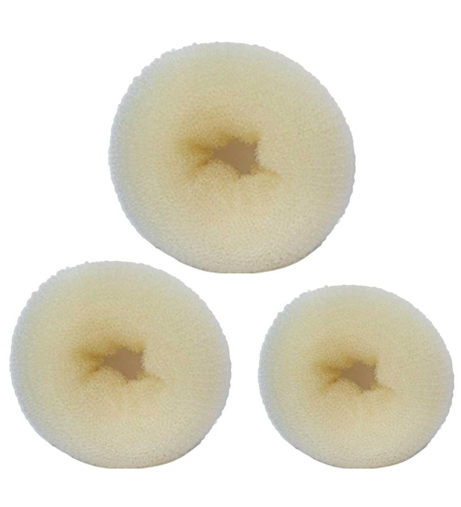 Tininna 3 pieces women women hair chignon bun donut shapers knot ring dutt pillow hair knot knot roller roller jewel