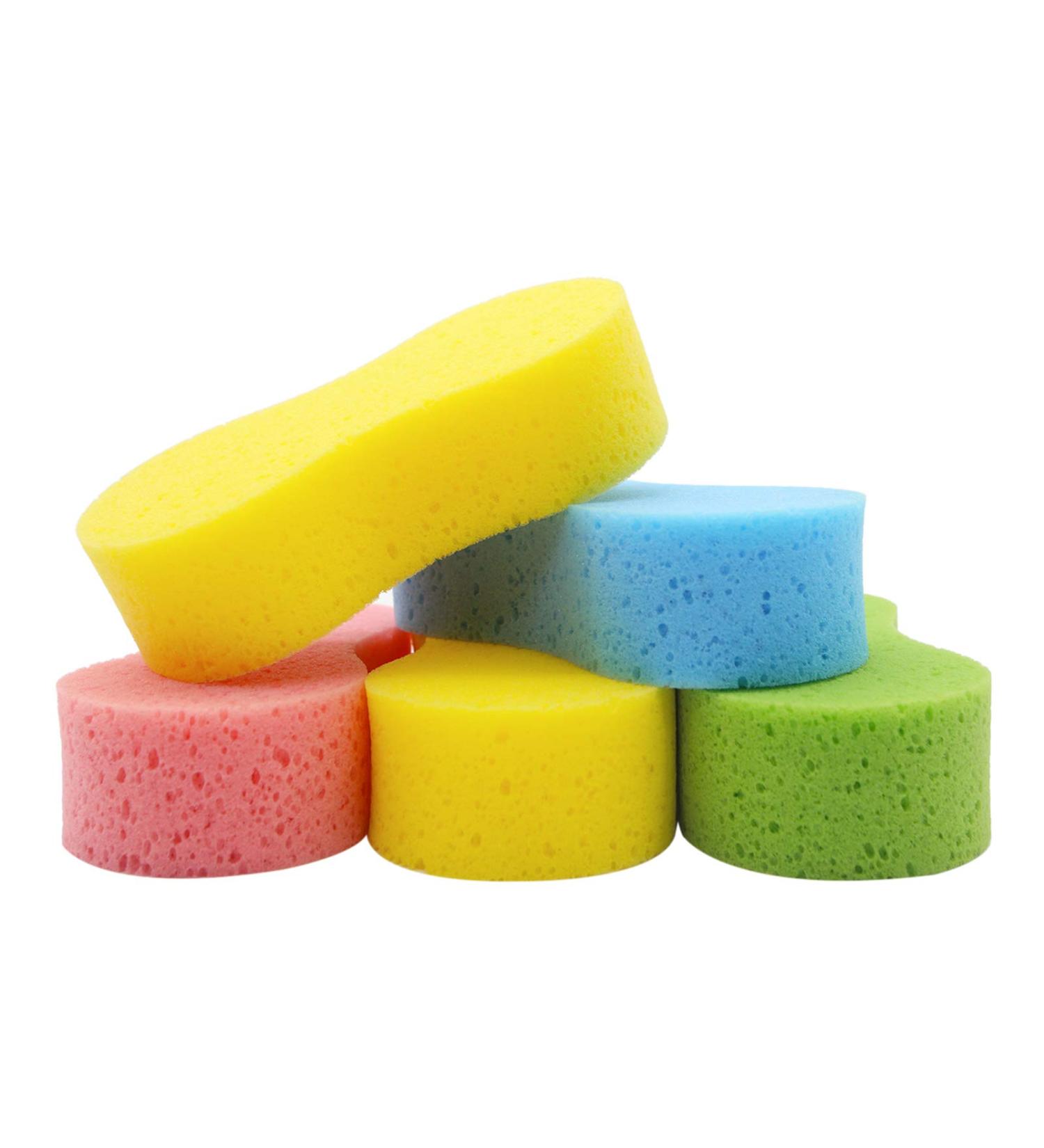 Temede Large Car Wash Sponge Kit - 5 Pack All Purpose Foam Scrubbers for Cleaning Dishes, Tile, Bike, Boat - Easy Grip Sponge for Kitchen, Bathroom & Household - Buy Online on GoSupps.com