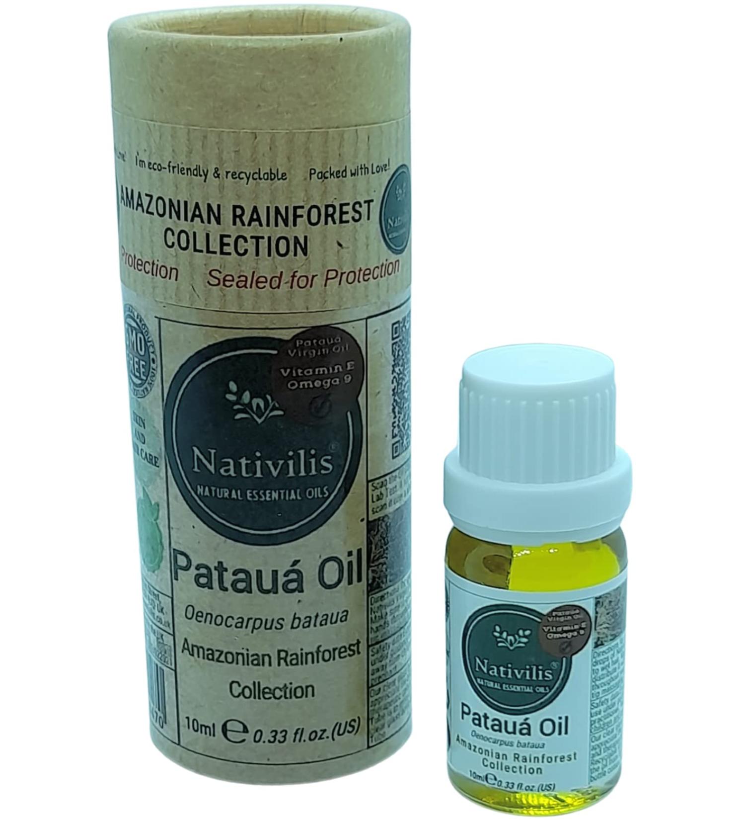Nativilis Virgin Pataua Oil | High Omega 9 | Hydrating & Nourishing Hair Treatment | Prevents Hair Loss | Copaiba Benefits - Buy Online on GoSupps.com