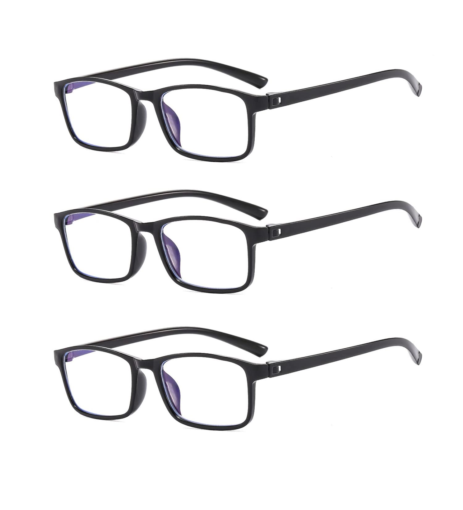 Suertree 3 Pack Blue Light Filter Reading Glasses for Men & Women | 2.5X Visual Aid Eyewear - Buy Online on GoSupps.com