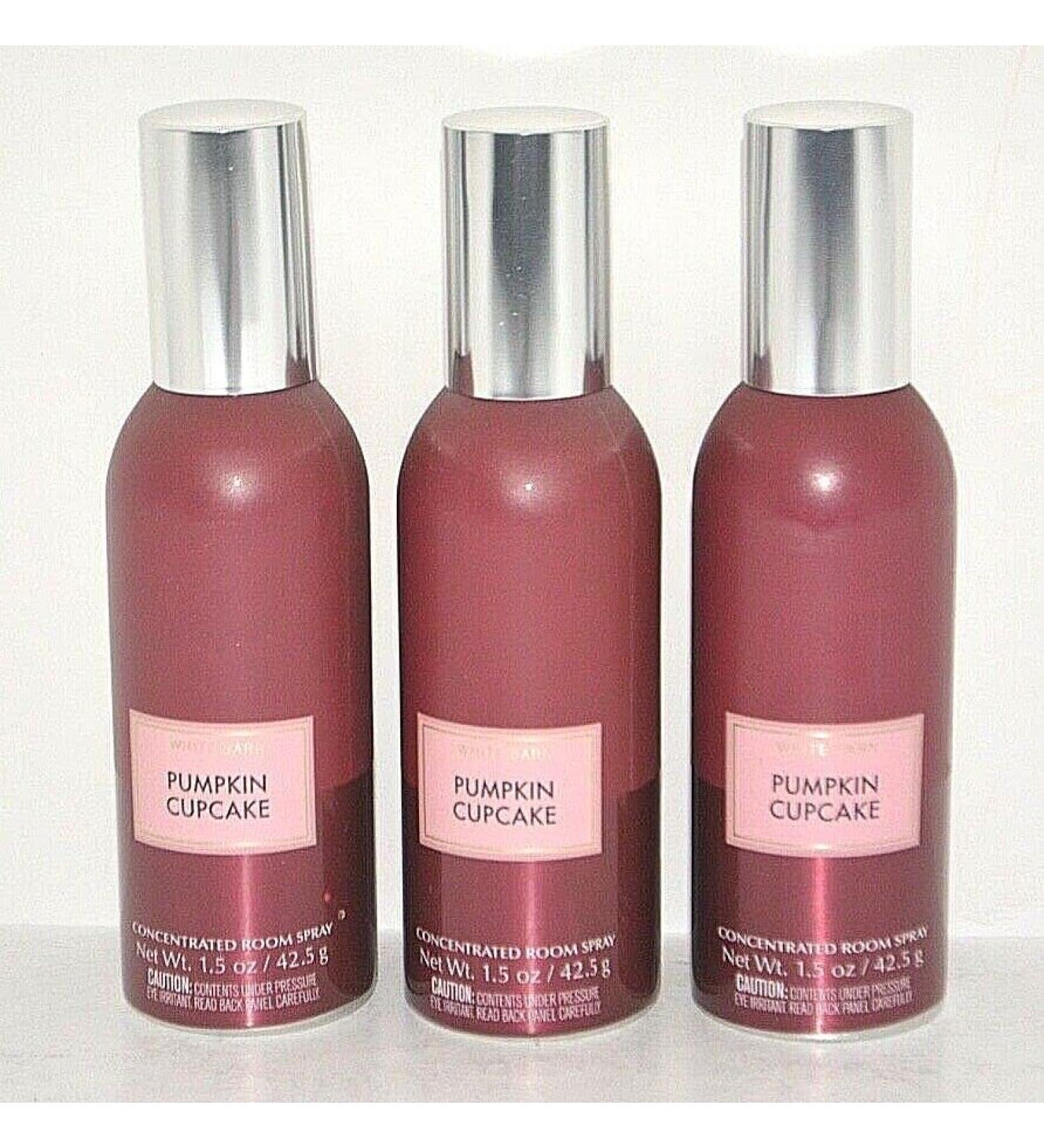 White Barn PUMPKIN CUPCAKE 3-PACK Concentrated Room Spray 1.5 Ounce-Bath and Body Works