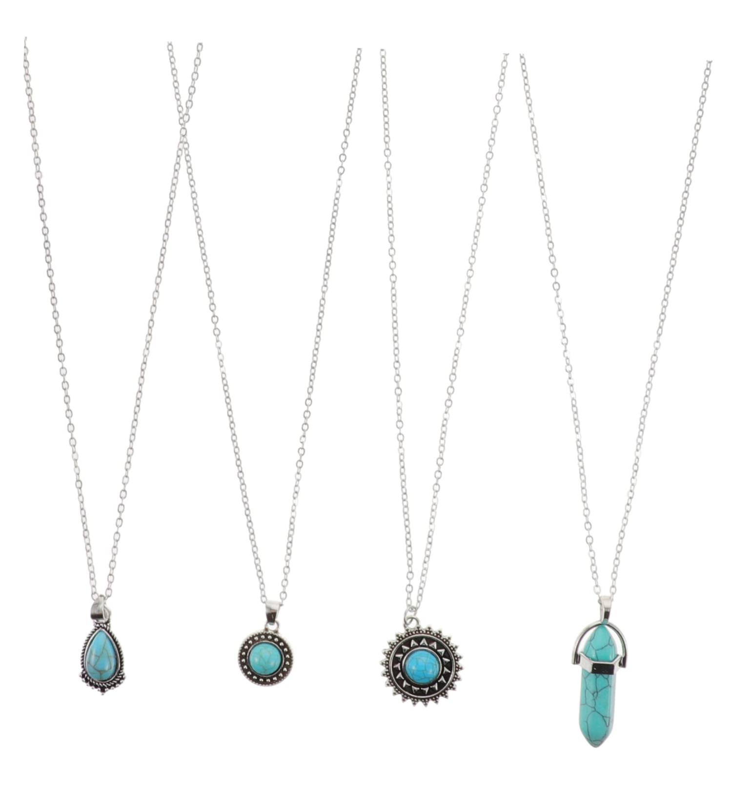 HOOTNEE 1 Set Layered Necklace Girl Accessories Turquoise Necklace for Girls Women Girl Necklace Grace Miss - Buy Online on GoSupps.com