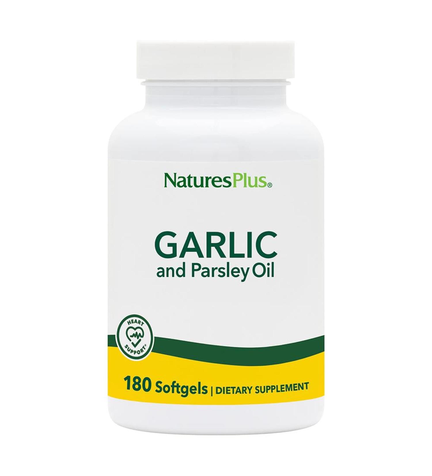 Buy Nature's Plus Garlic & Parsley Oil 180 Softgels - Immune Support & Heart Health - Buy Online on GoSupps.com