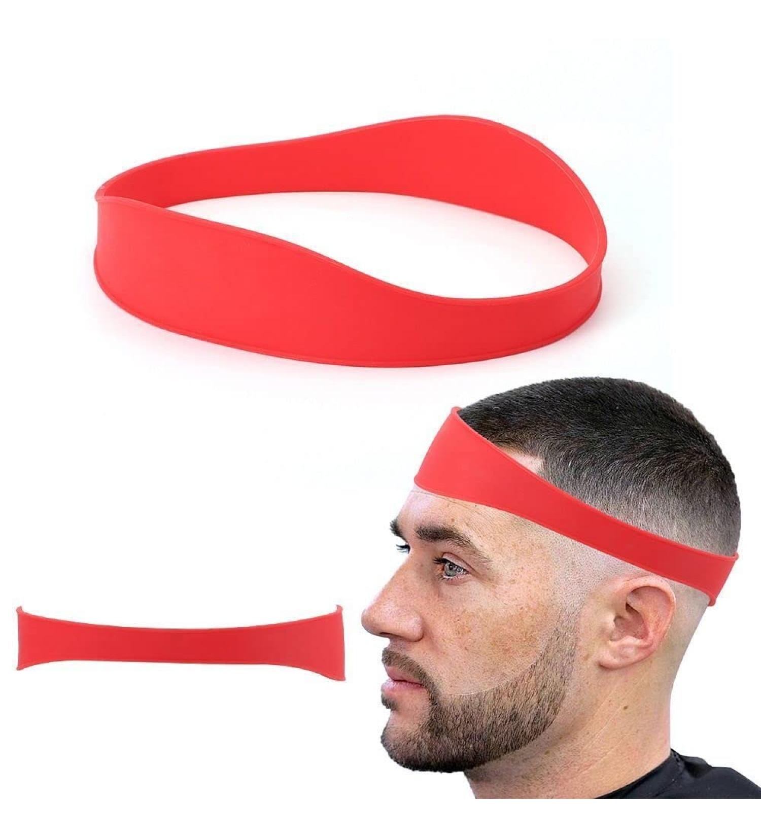 Neckline Shaving Template - Curved Hair Cutting Guide & Soft Silicone Trimming Tool for DIY Home Haircuts (Red - Buy Online on GoSupps.com