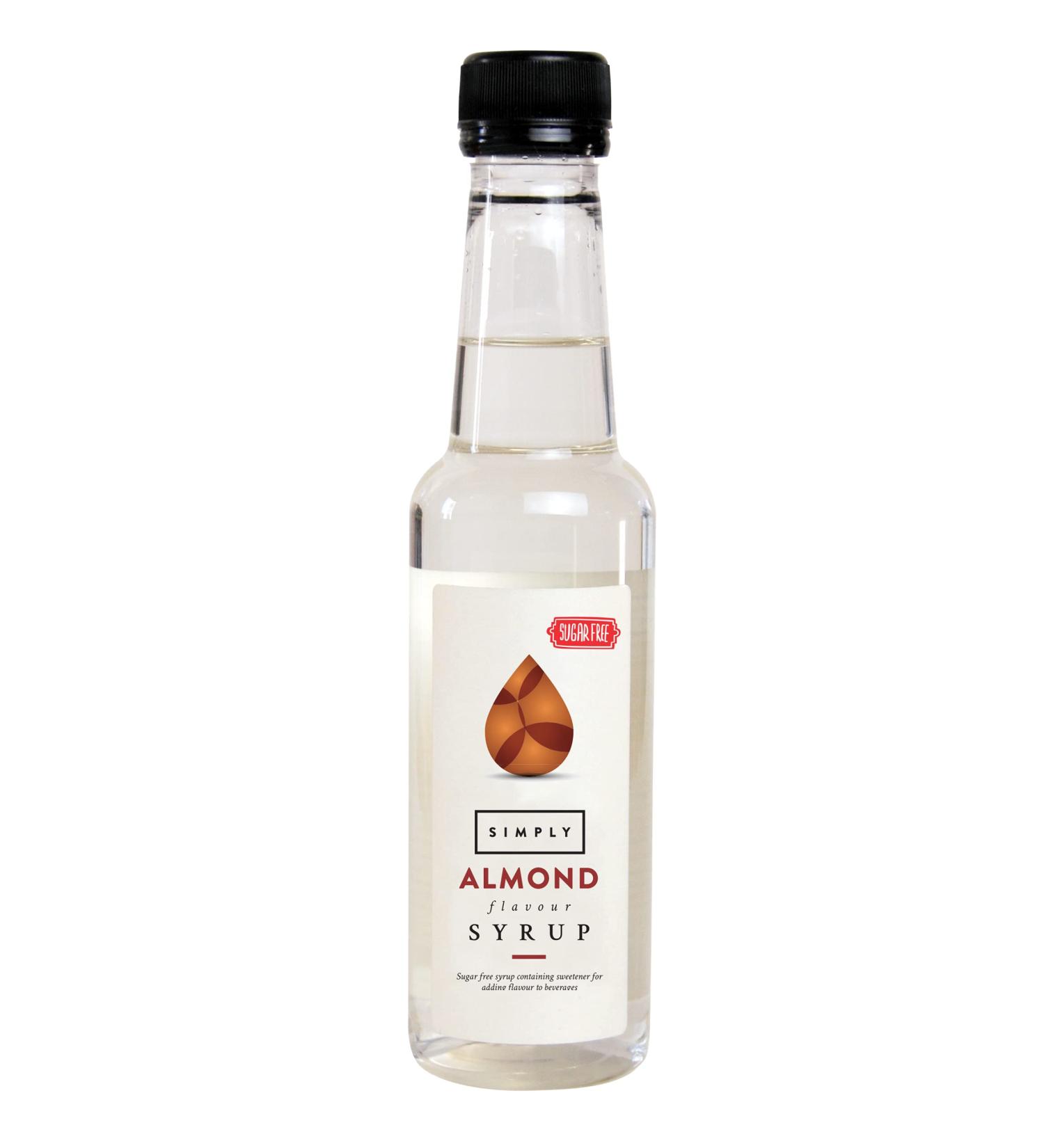 Simply Sugar Free Almond Syrup Low Calorie Vegan & Nut Free Flavoured Syrup for Coffee Cocktails & Baking (250ml) Almond 250ml