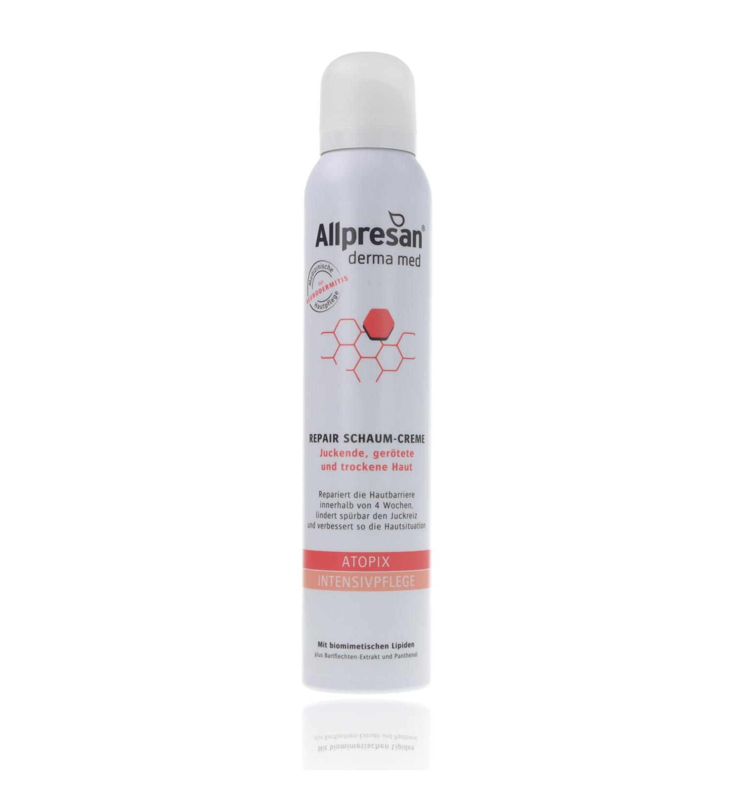 Allpresan Derma med Repair Mousse Cream Atopix Intensive Care for Atopic Eczema Skin Care 200 ml - Buy Online on GoSupps.com