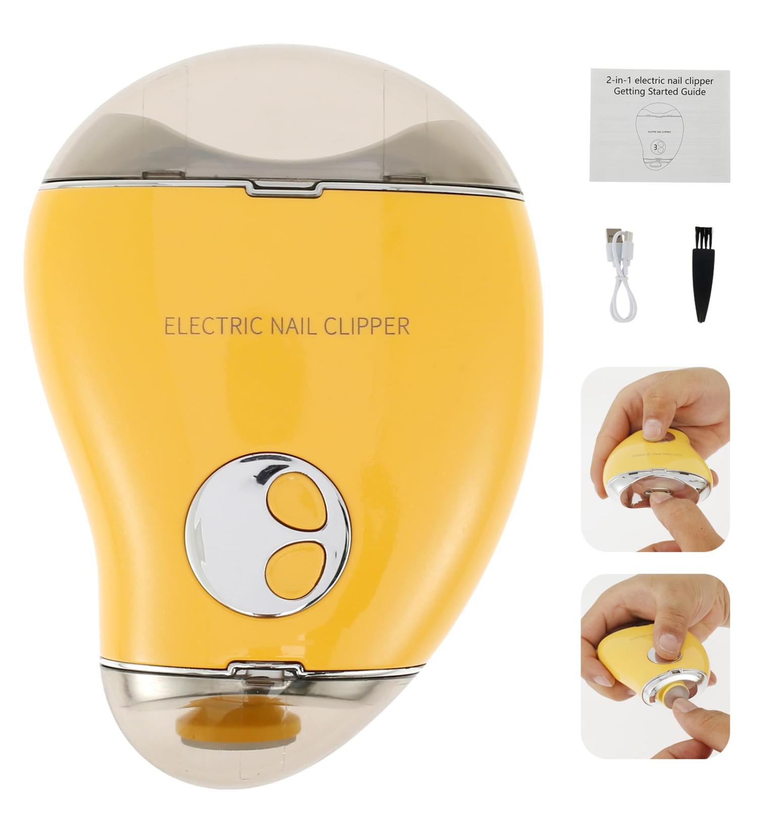 Electric Nail Clipper 3 Speeds Levels Electric Nail Trimmer with Nail Clip Storage Rechargeable Automatic Nail Clipper Portable Electric Fingernail Cutter Safety Fingernail Trimmer for Adult K(orange) - Buy Online on GoSupps.com